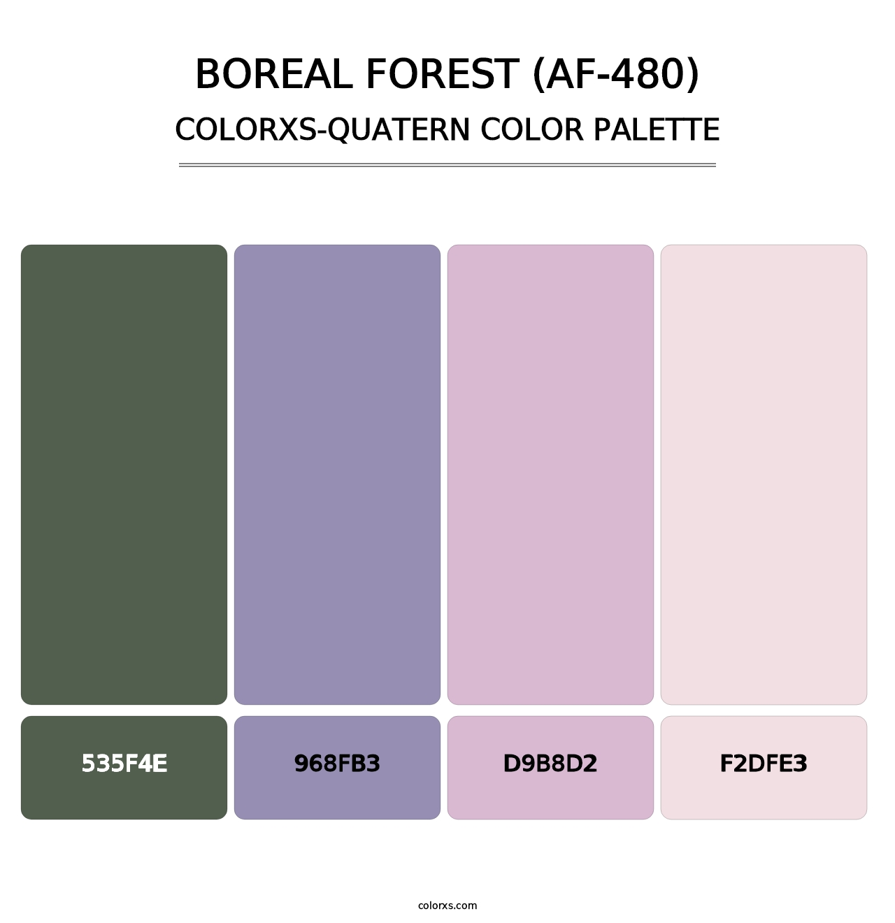 Boreal Forest (AF-480) - Colorxs Quatern Palette
