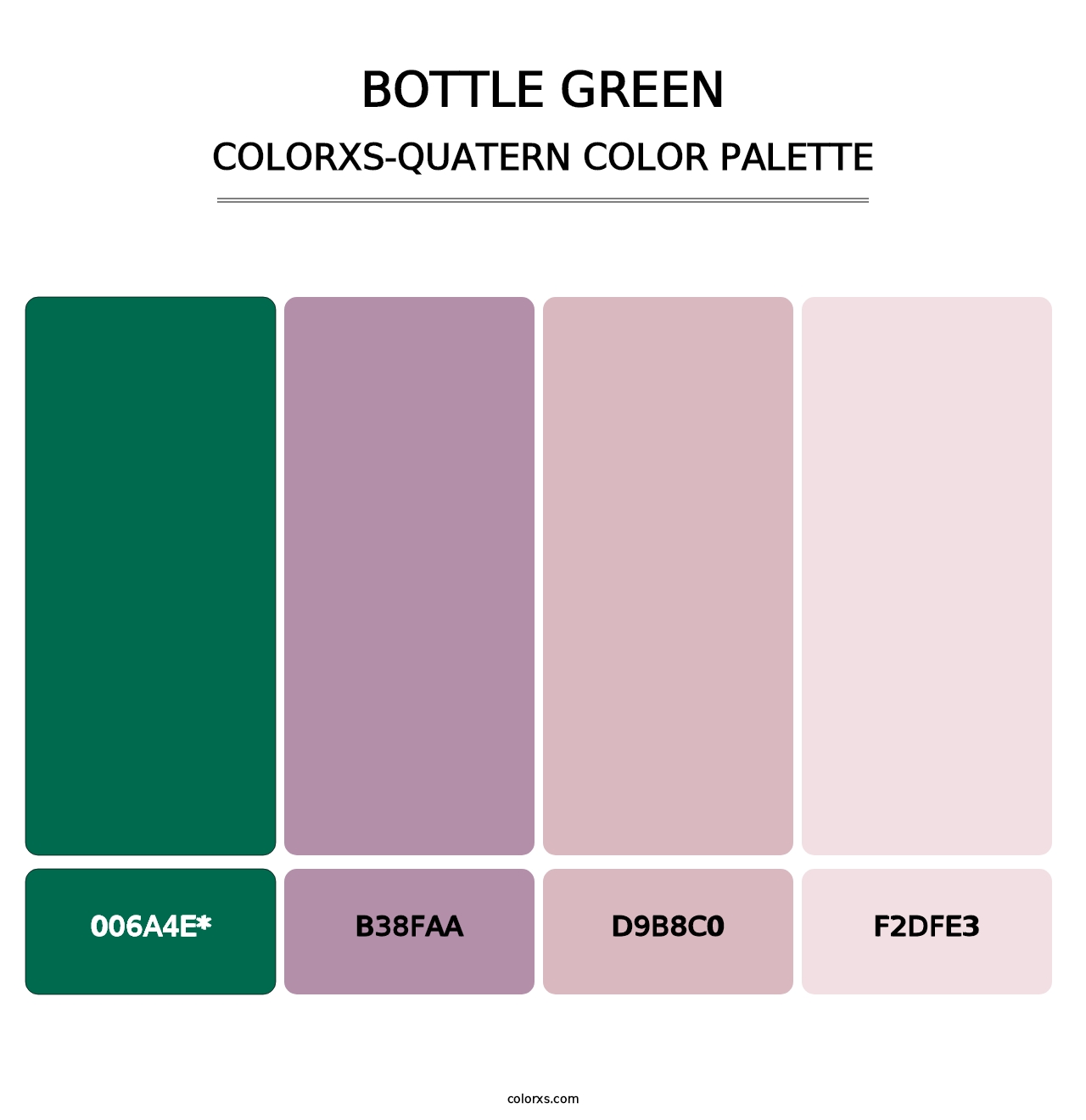 Bottle Green - Colorxs Quatern Palette