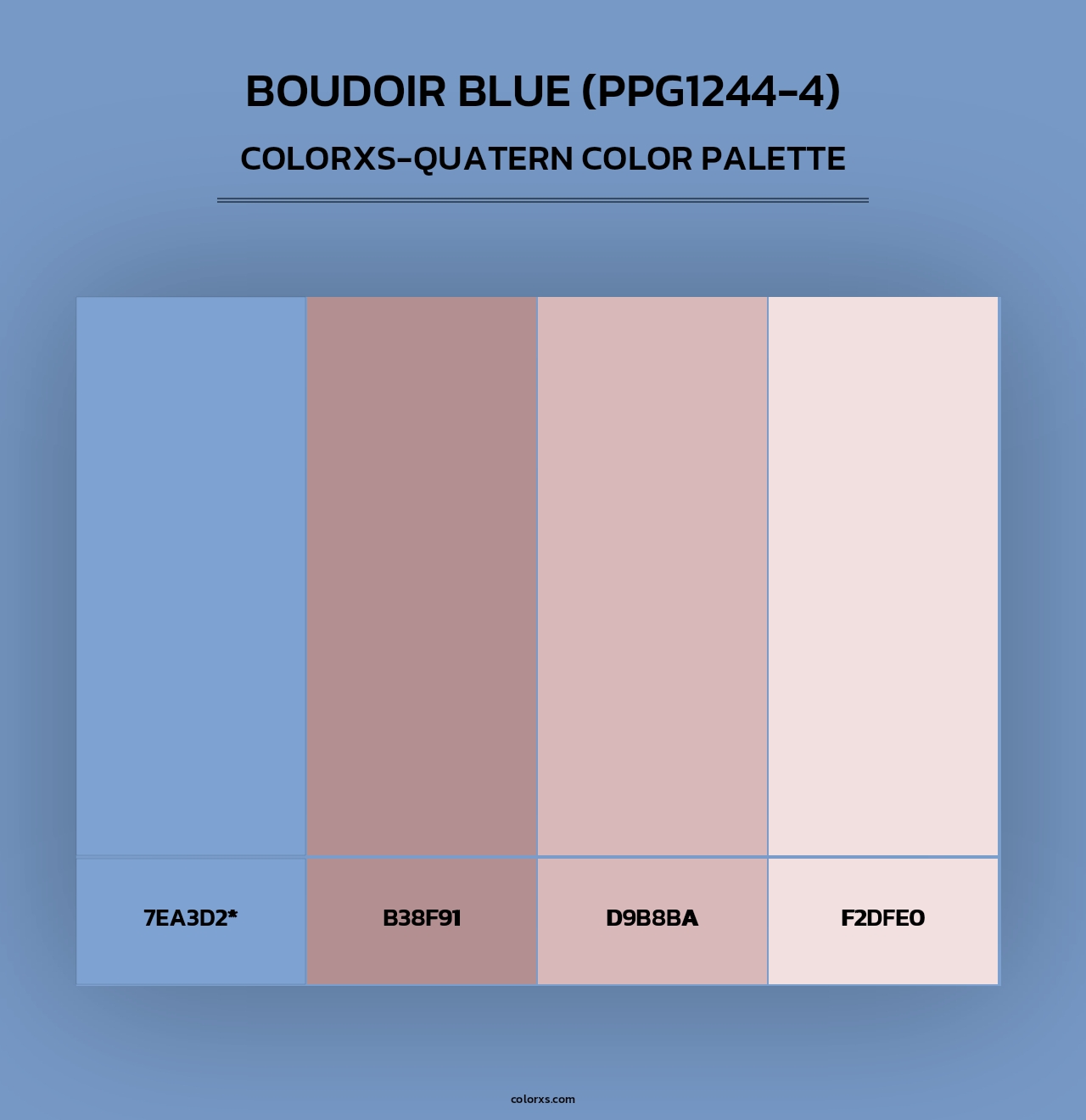 Boudoir Blue (PPG1244-4) - Colorxs Quad Palette