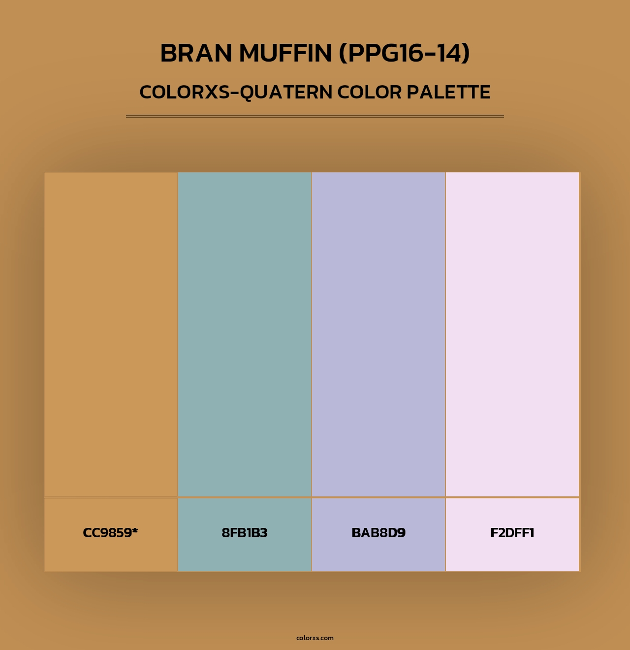 Bran Muffin (PPG16-14) - Colorxs Quad Palette