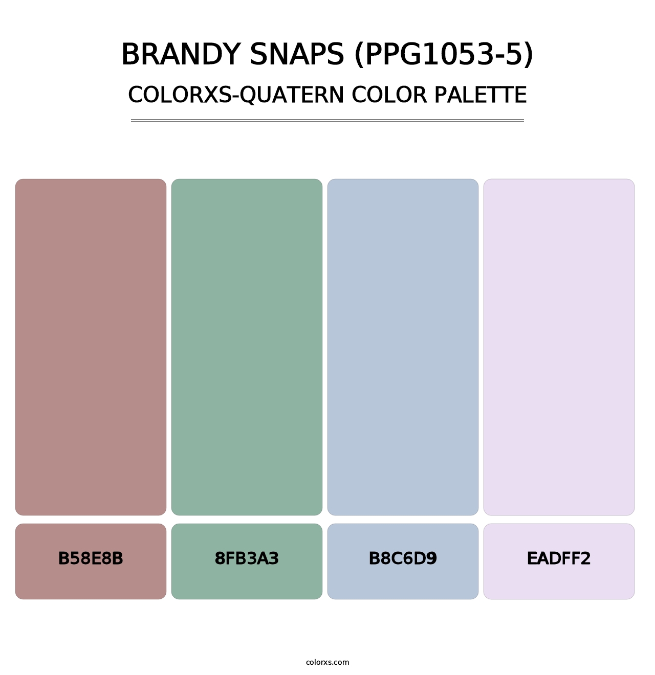 Brandy Snaps (PPG1053-5) - Colorxs Quatern Palette