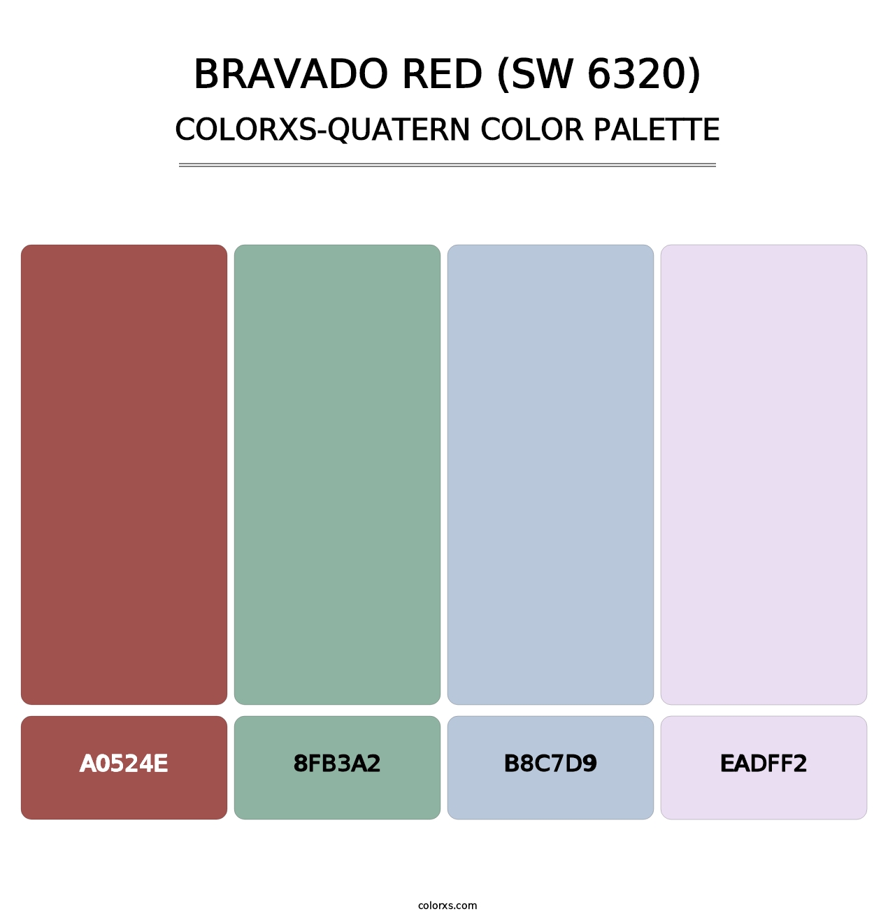 Bravado Red (SW 6320) - Colorxs Quatern Palette