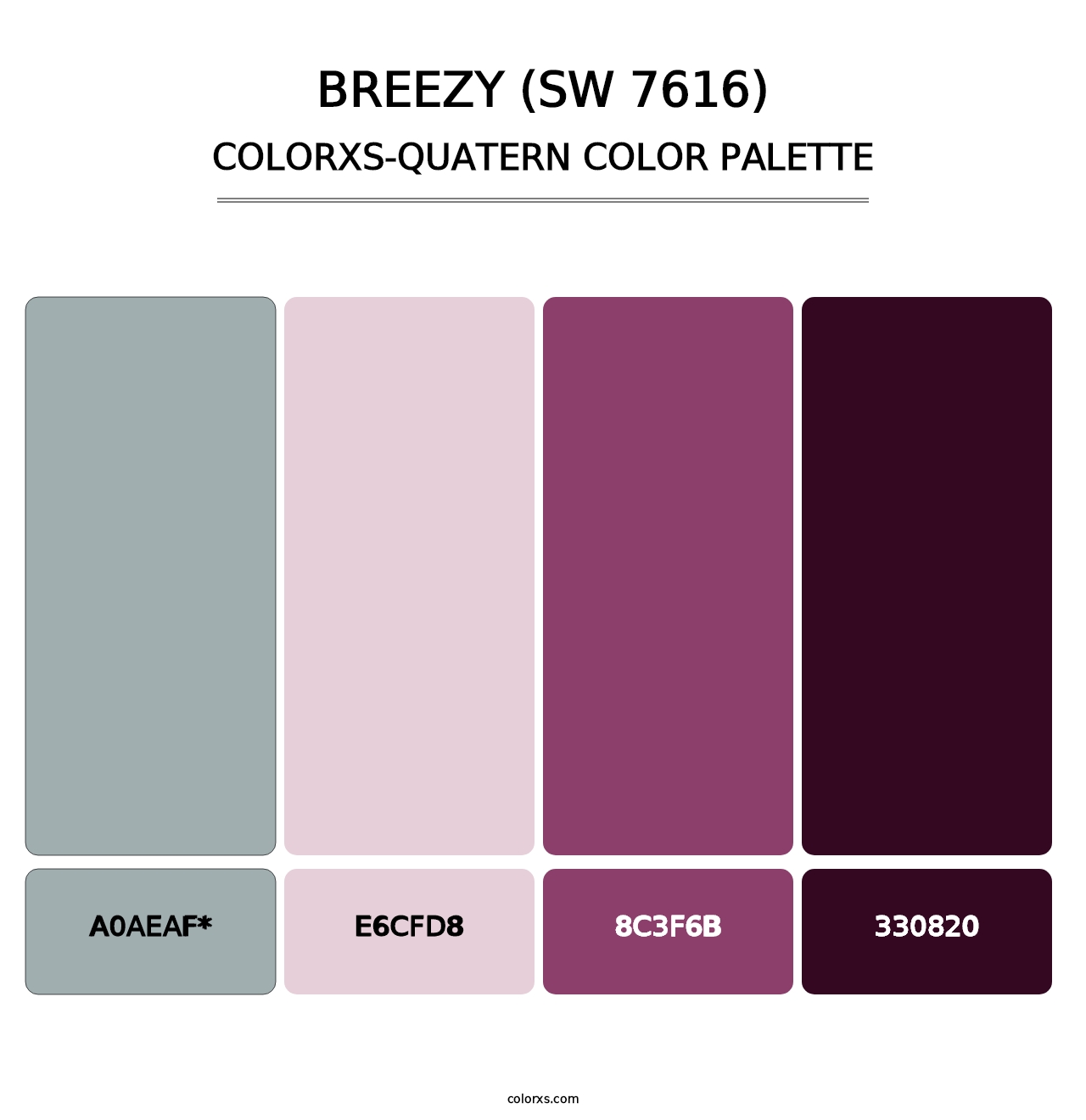 Breezy (SW 7616) - Colorxs Quatern Palette
