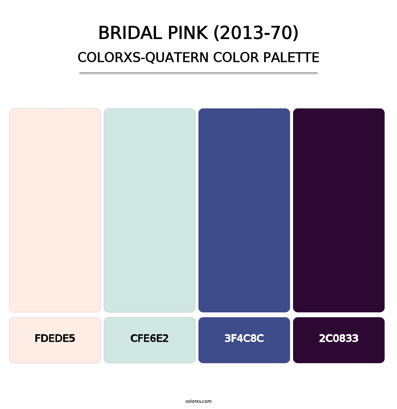 Bridal Pink (2013-70) - Colorxs Quatern Palette