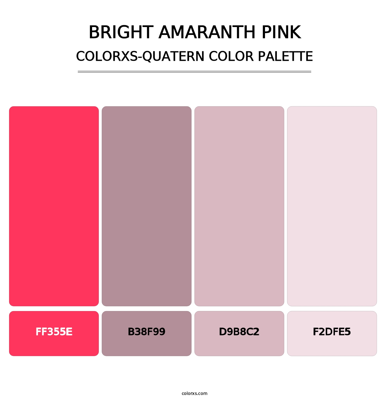 Bright Amaranth Pink - Colorxs Quatern Palette