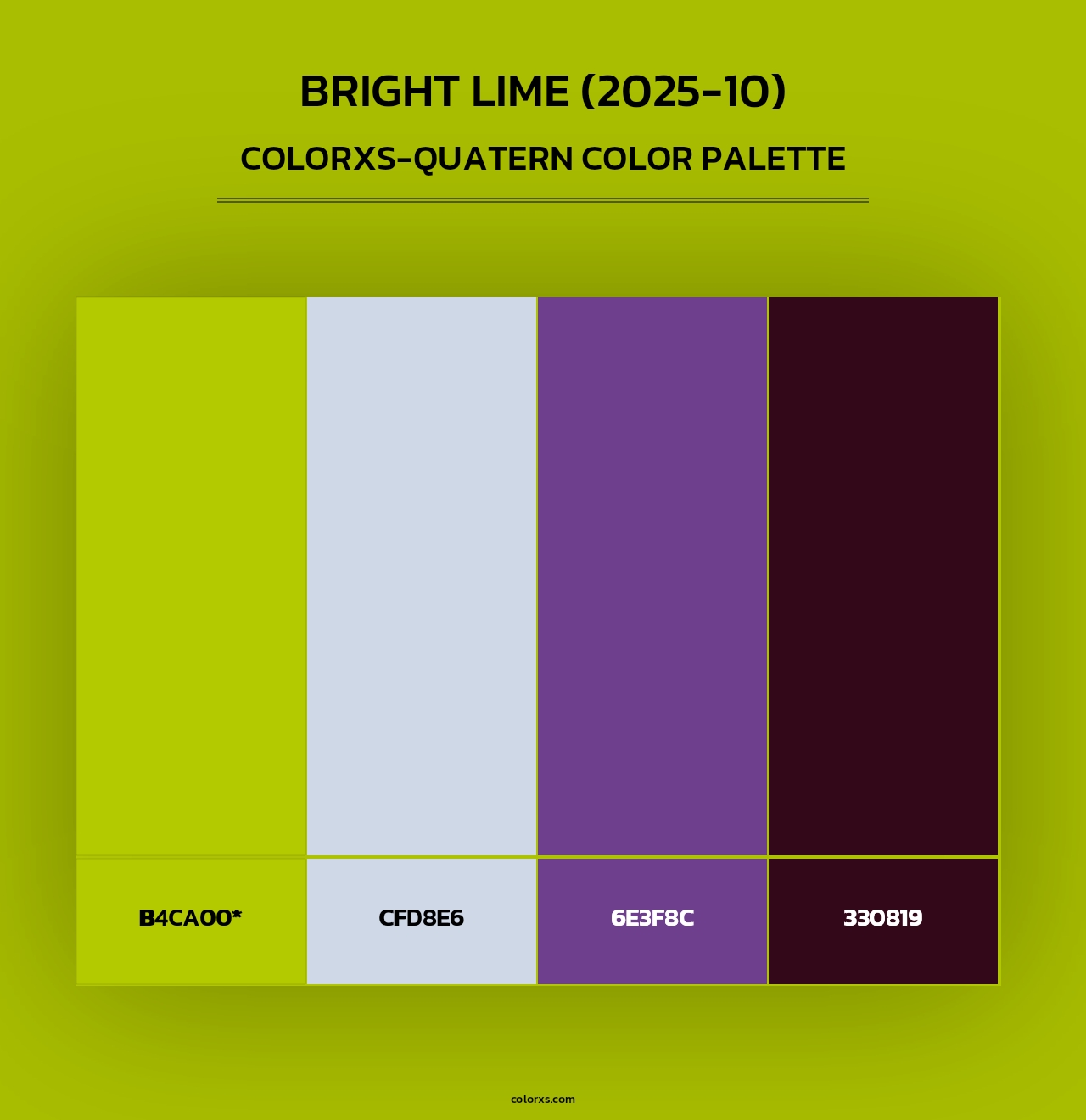Bright Lime (2025-10) - Colorxs Quad Palette