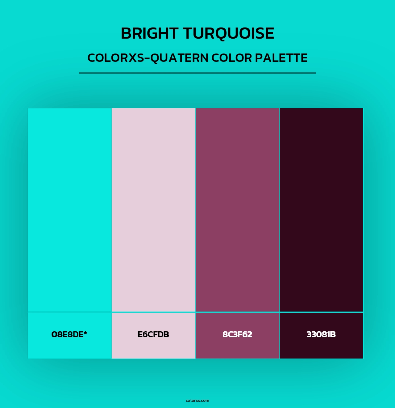 Bright Turquoise - Colorxs Quad Palette