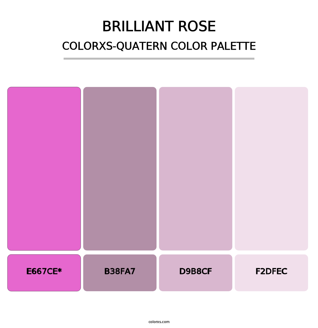 Brilliant Rose - Colorxs Quatern Palette