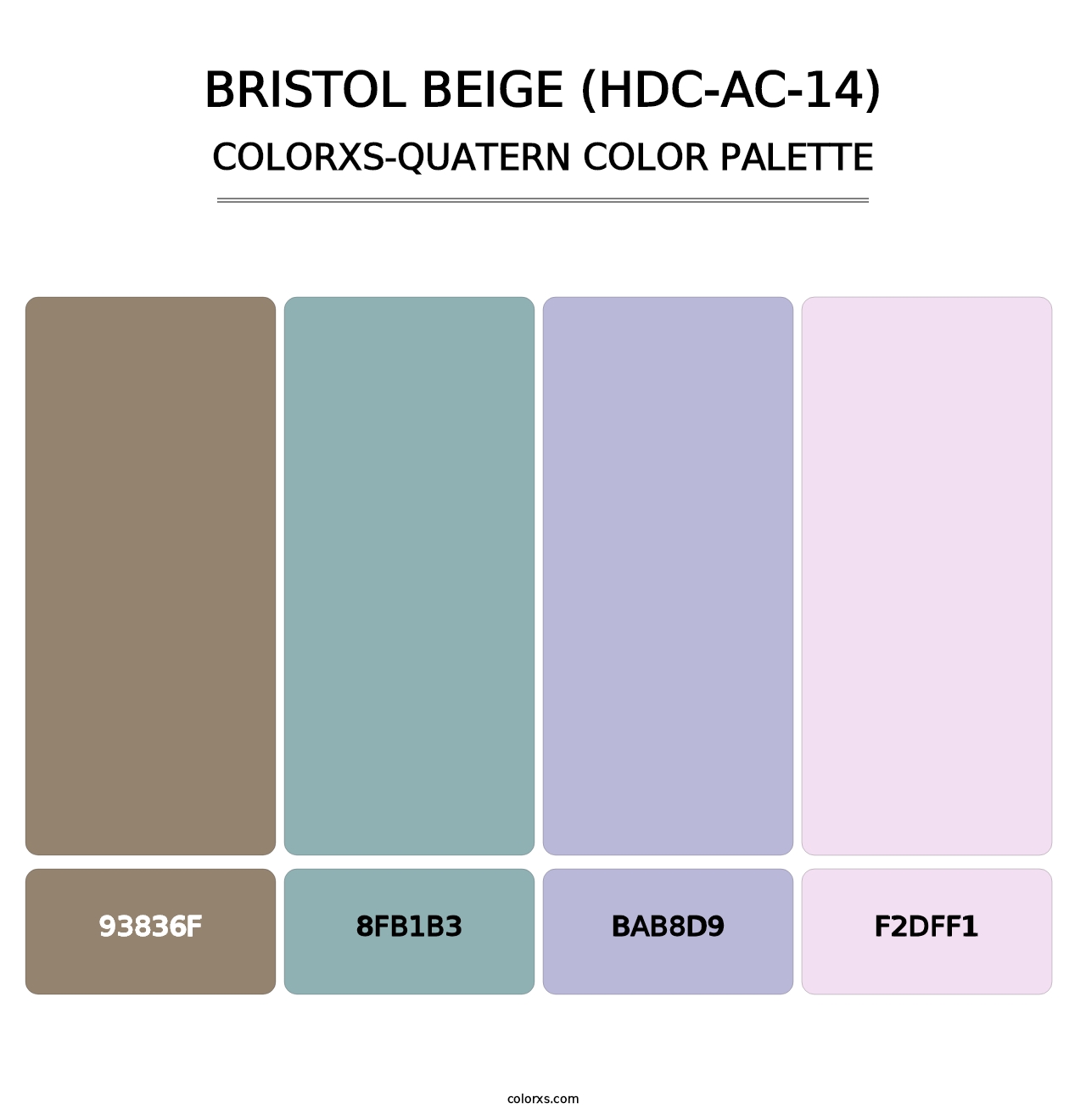 Bristol Beige (HDC-AC-14) - Colorxs Quatern Palette