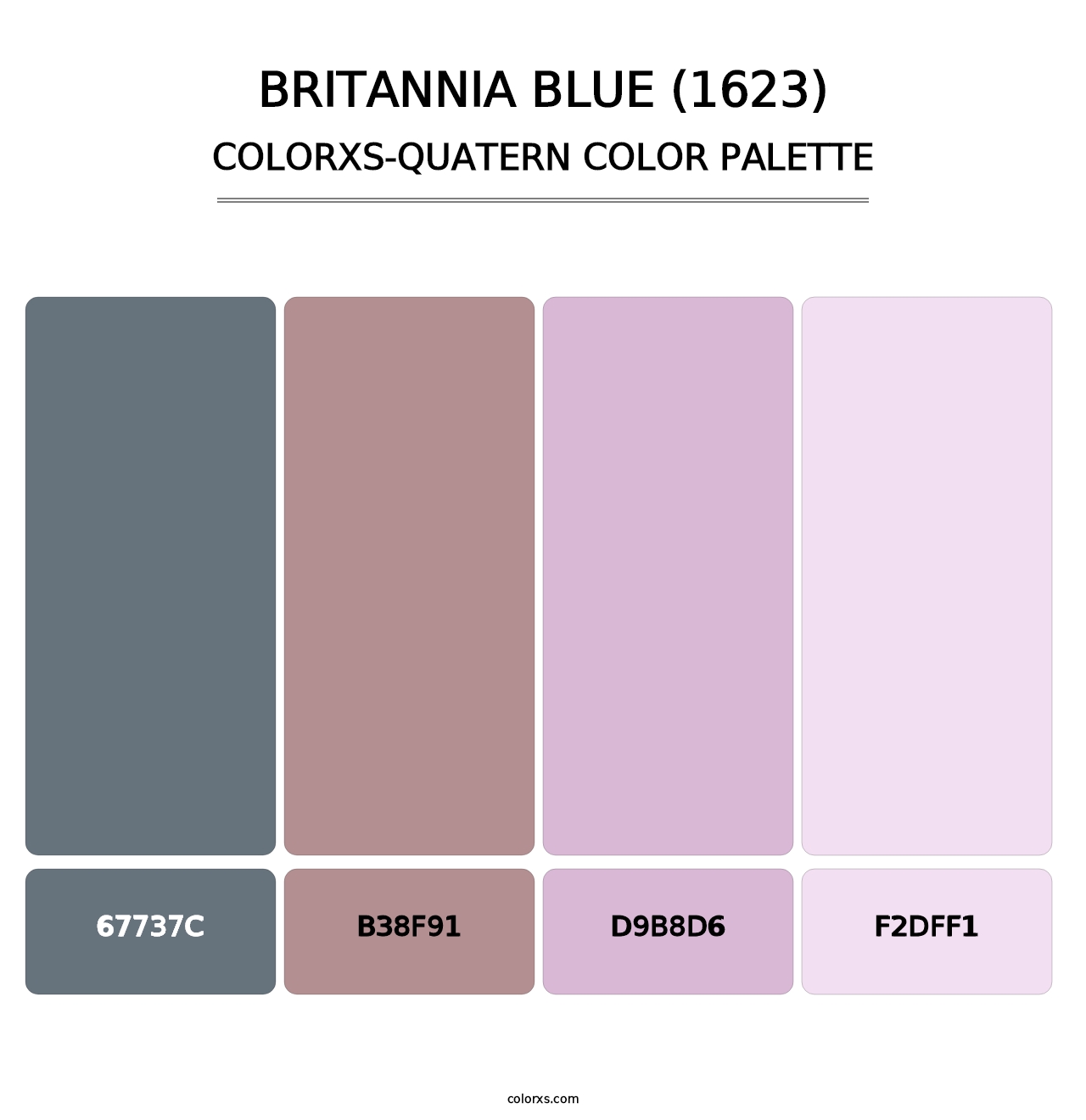 Britannia Blue (1623) - Colorxs Quatern Palette