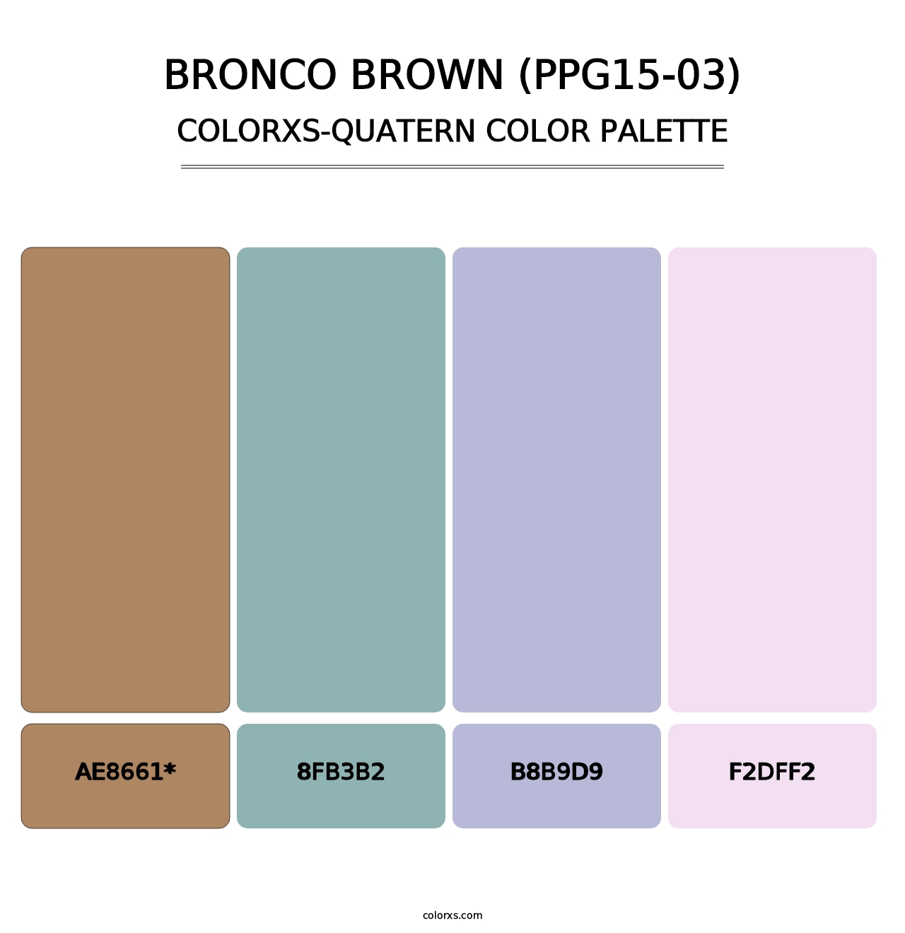 Bronco Brown (PPG15-03) - Colorxs Quatern Palette