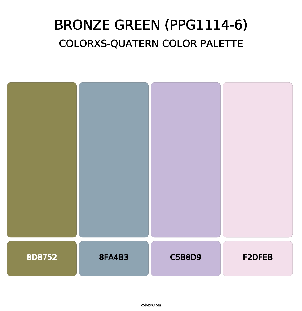 Bronze Green (PPG1114-6) - Colorxs Quatern Palette