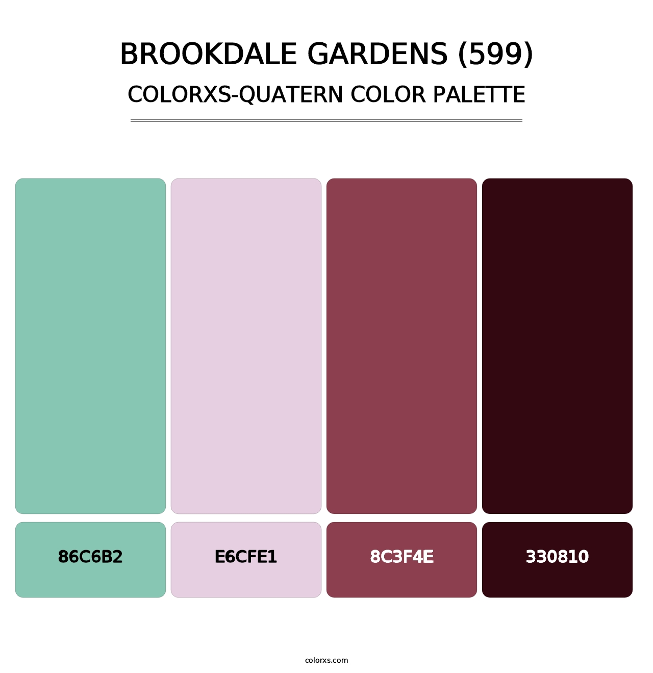 Brookdale Gardens (599) - Colorxs Quatern Palette