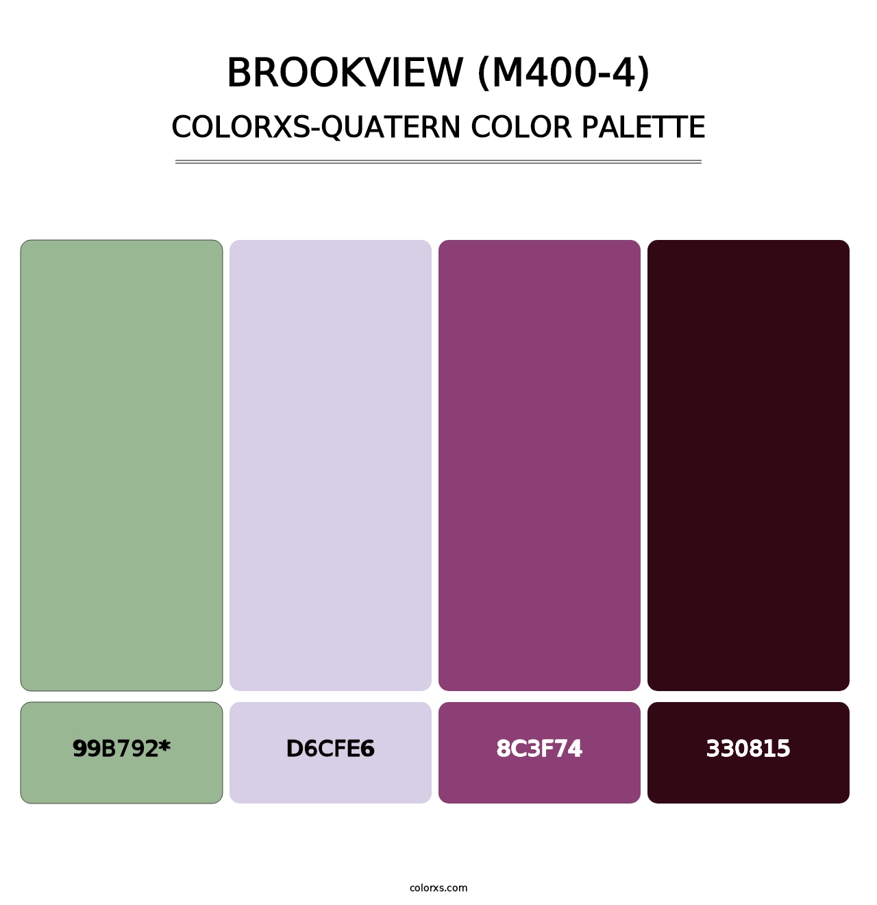 Brookview (M400-4) - Colorxs Quatern Palette