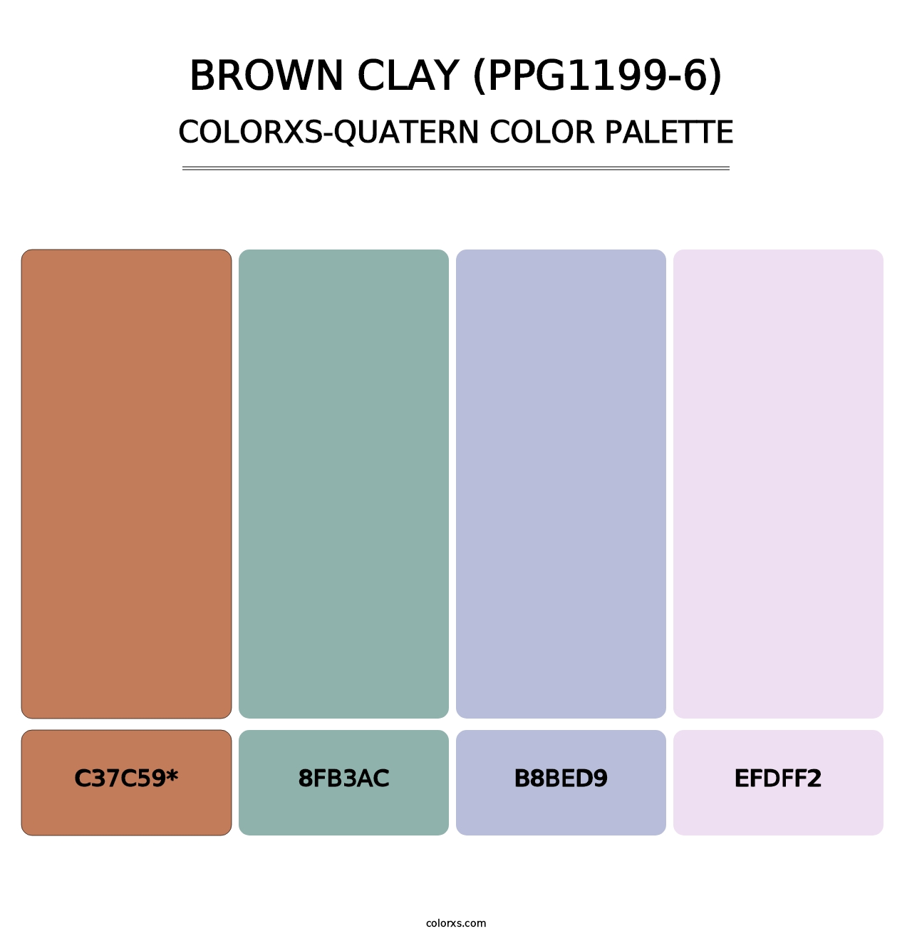 Brown Clay (PPG1199-6) - Colorxs Quatern Palette