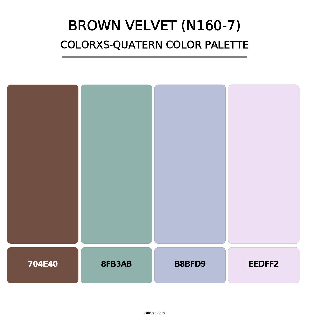 Brown Velvet (N160-7) - Colorxs Quatern Palette