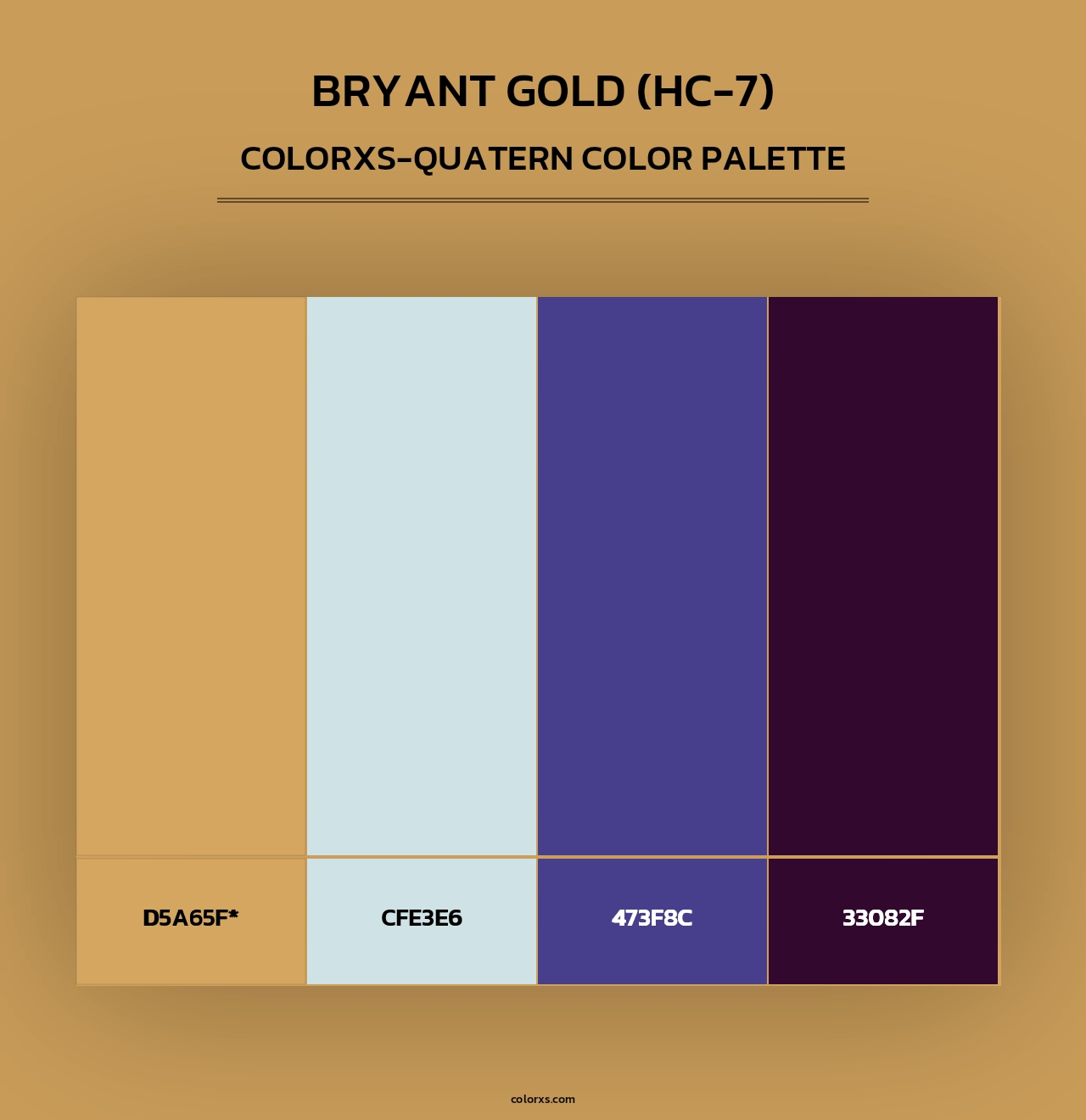 Bryant Gold (HC-7) - Colorxs Quad Palette