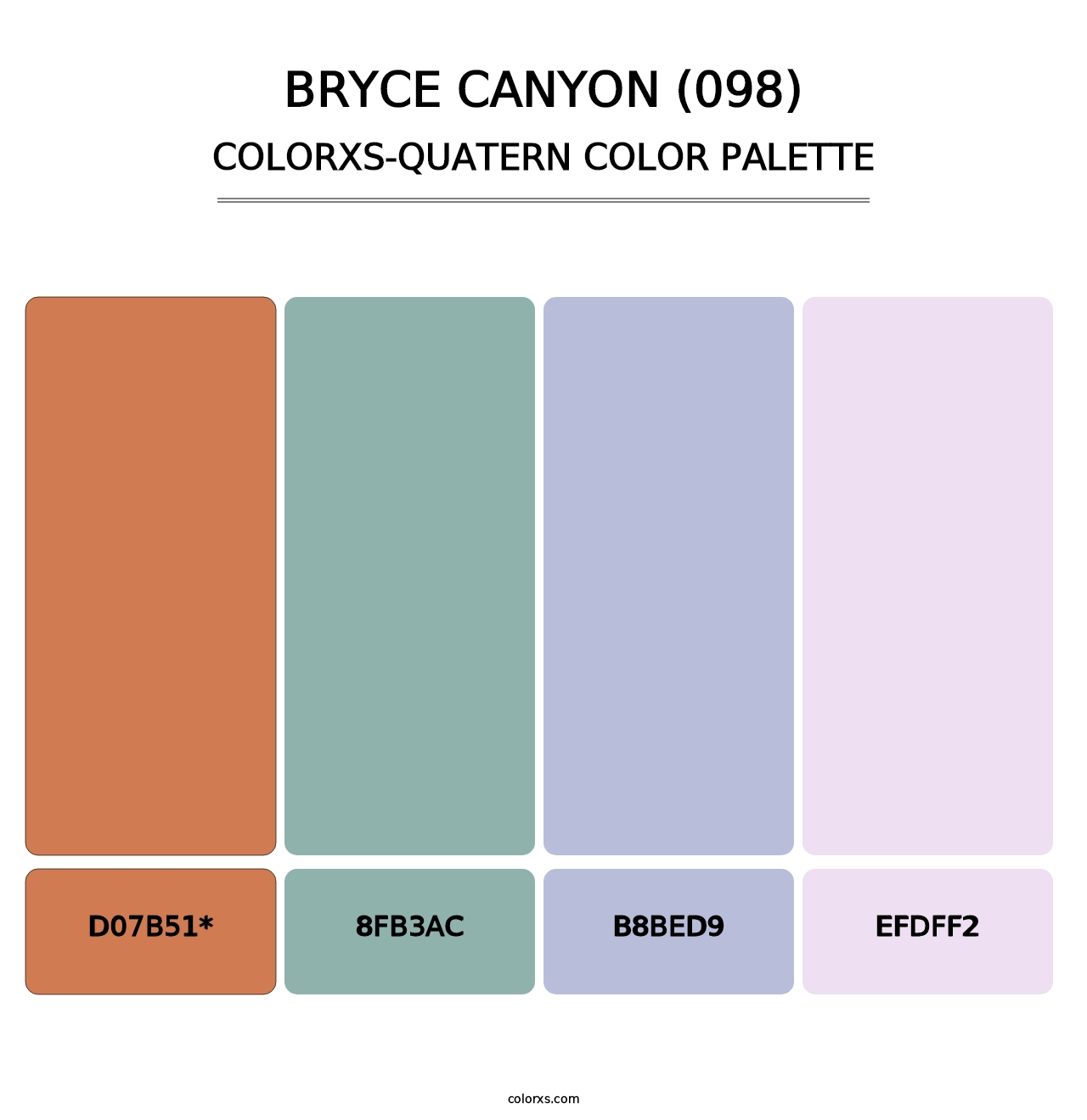Bryce Canyon (098) - Colorxs Quatern Palette