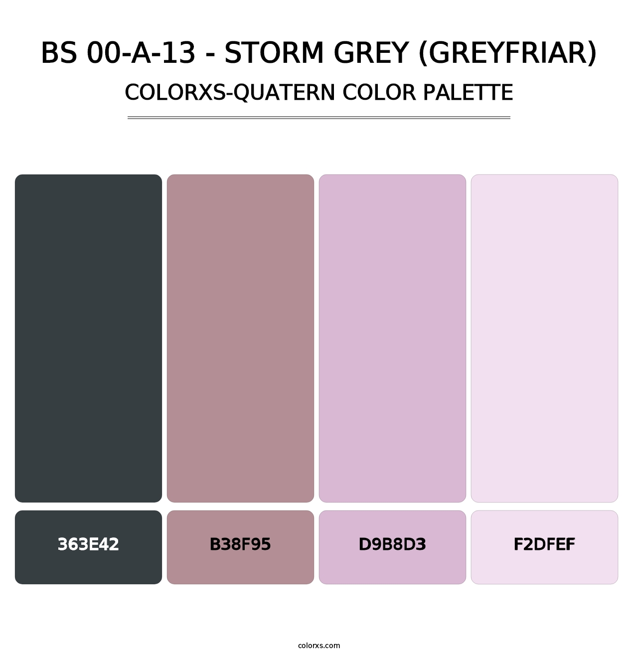 BS 00-A-13 - Storm Grey (Greyfriar) - Colorxs Quatern Palette
