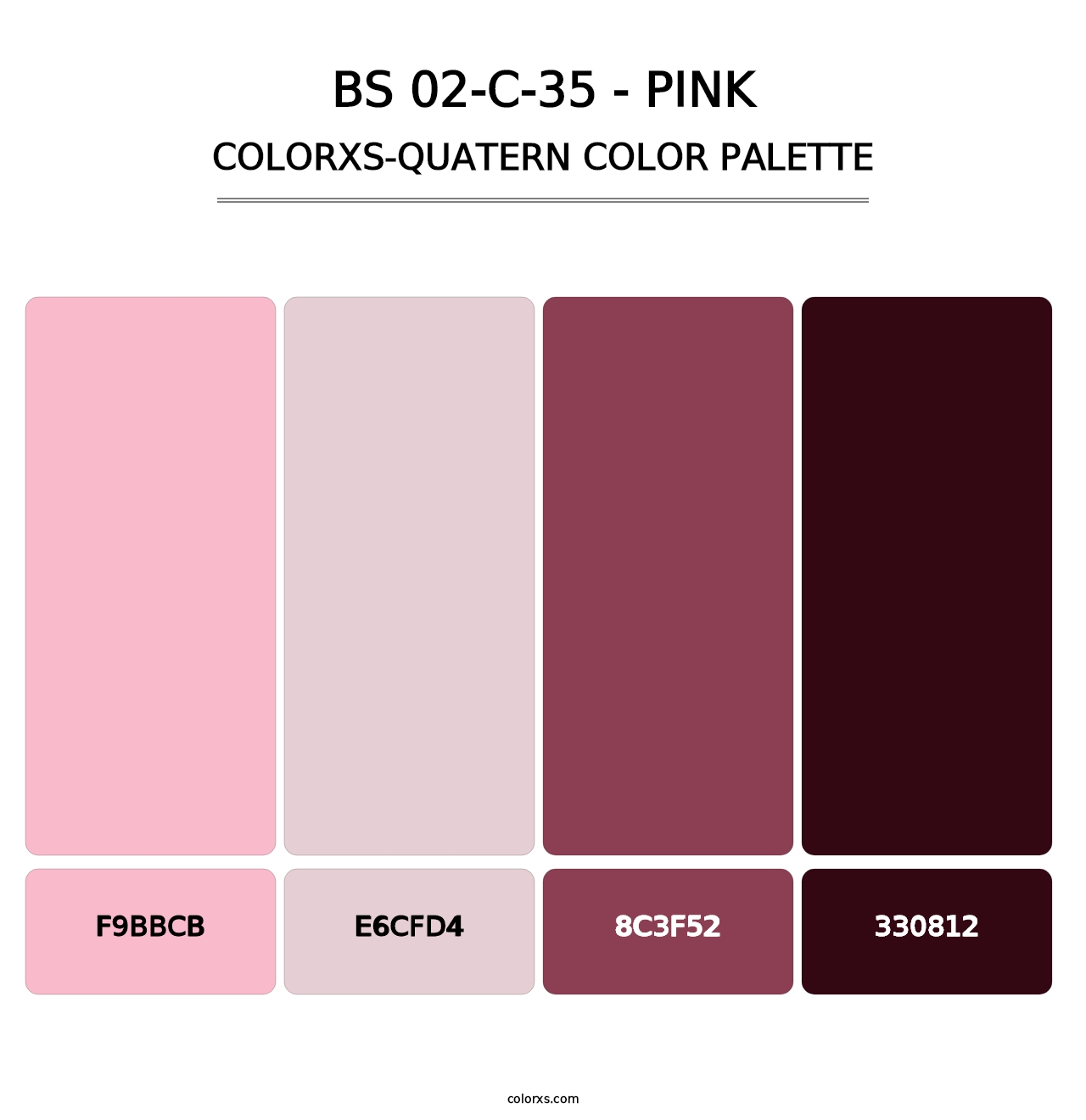 BS 02-C-35 - Pink - Colorxs Quatern Palette