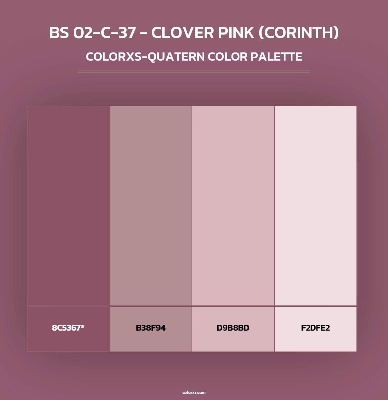 BS 02-C-37 - Clover Pink (Corinth) - Colorxs Quad Palette