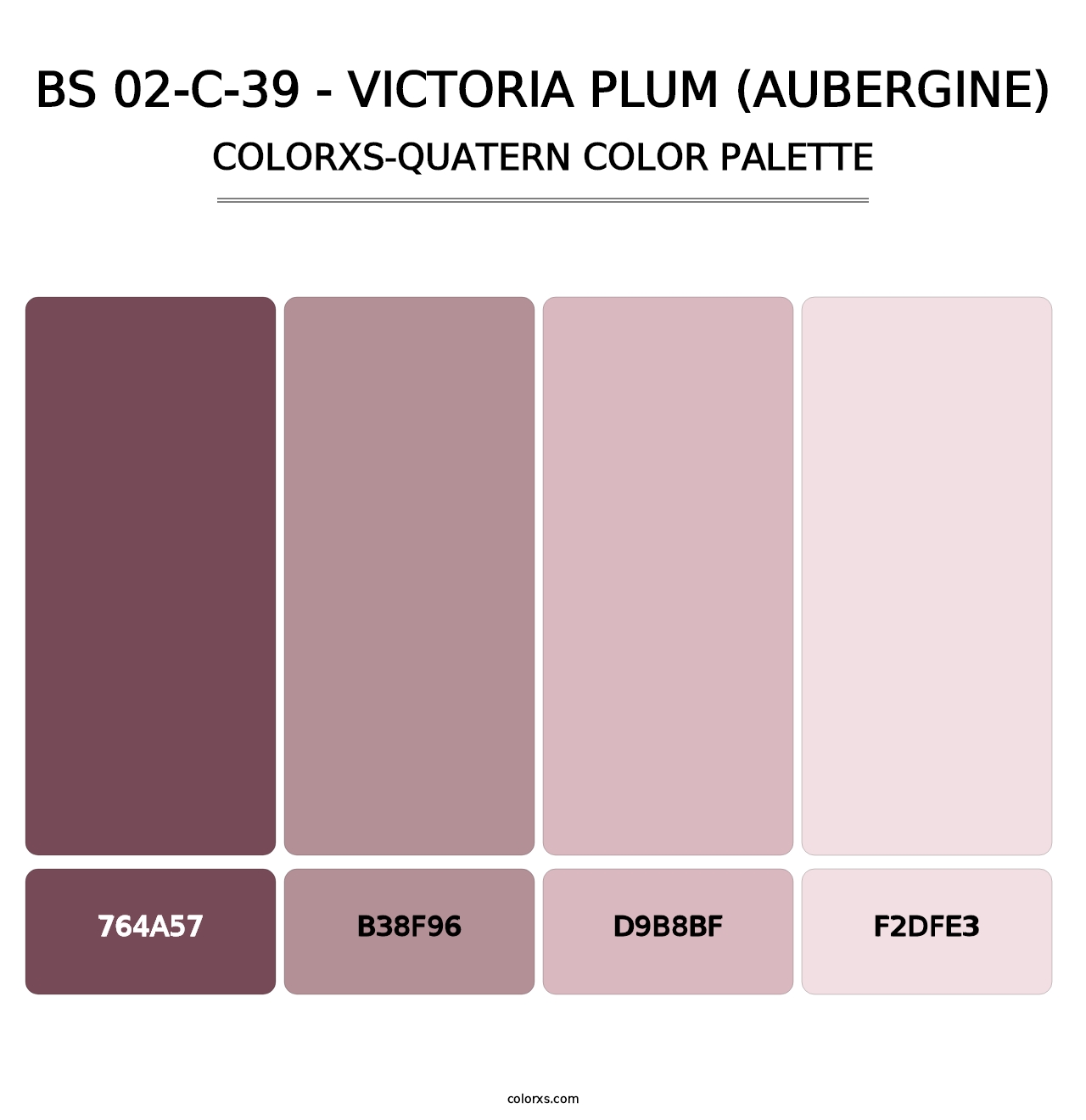 BS 02-C-39 - Victoria Plum (Aubergine) - Colorxs Quatern Palette