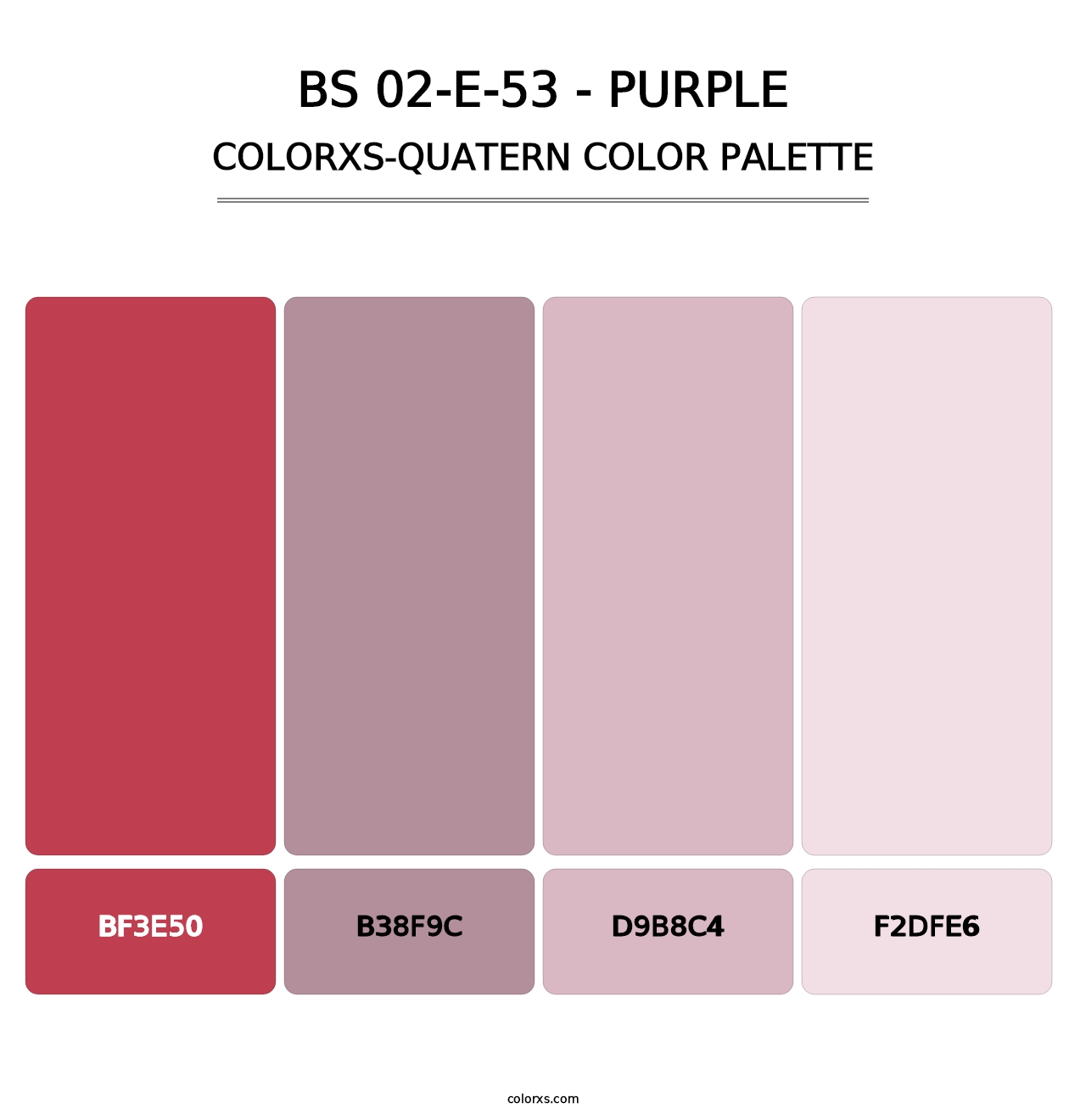 BS 02-E-53 - Purple - Colorxs Quatern Palette