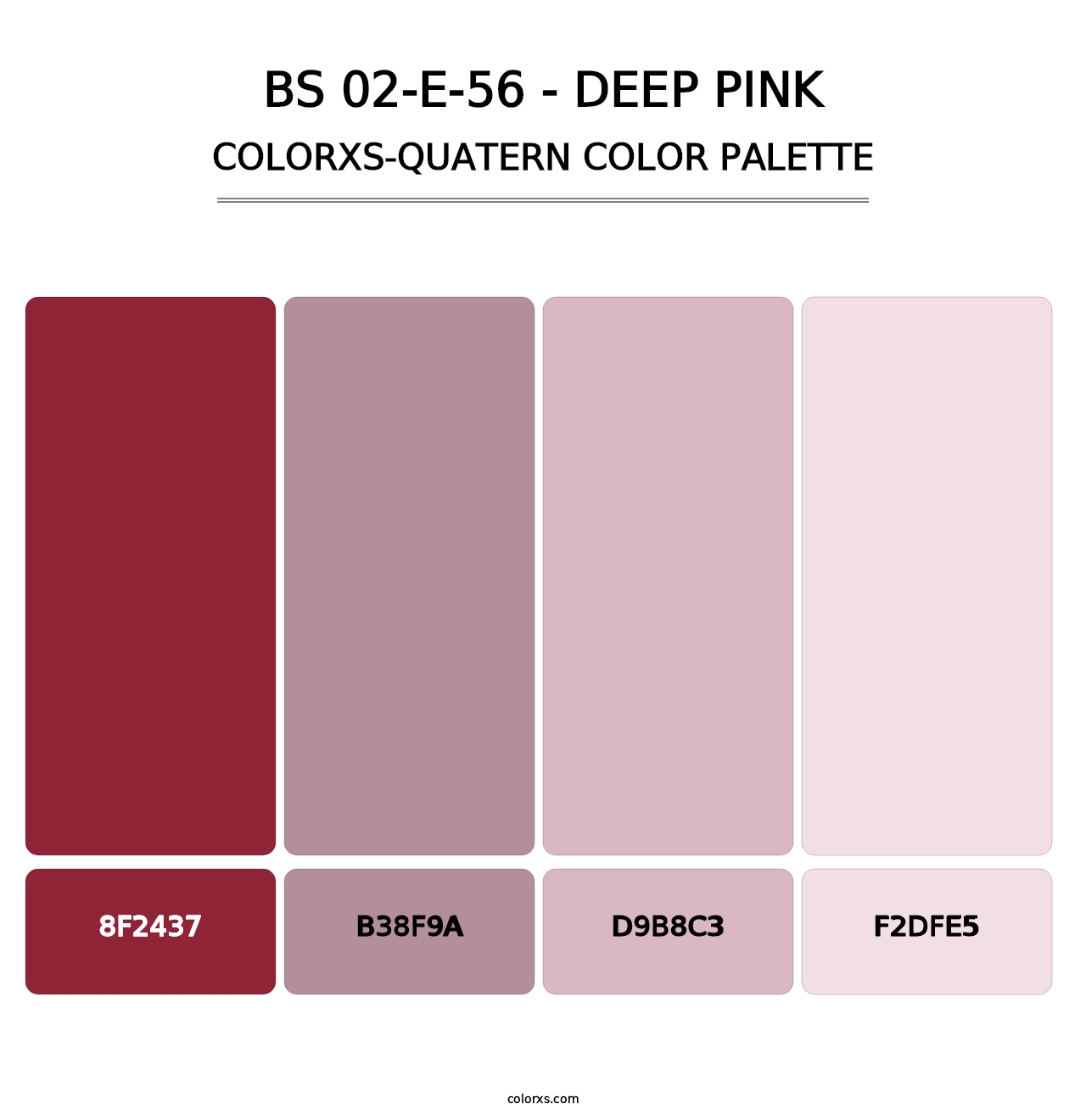 BS 02-E-56 - Deep Pink - Colorxs Quatern Palette