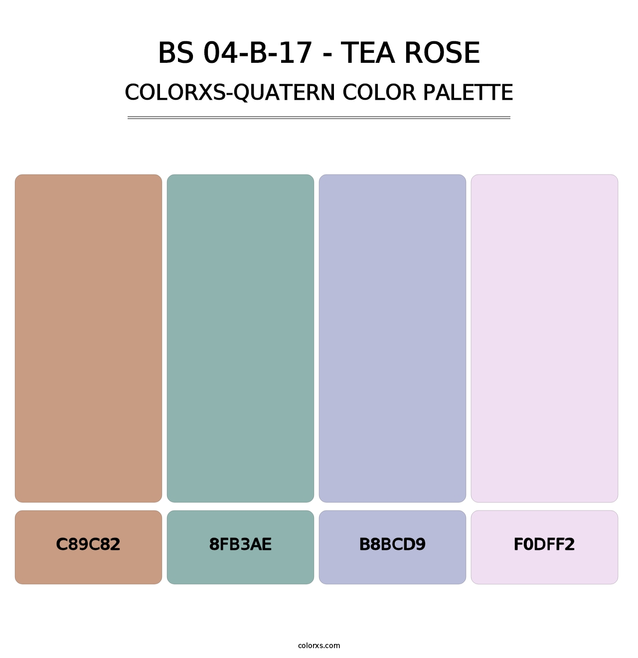 BS 04-B-17 - Tea Rose - Colorxs Quatern Palette