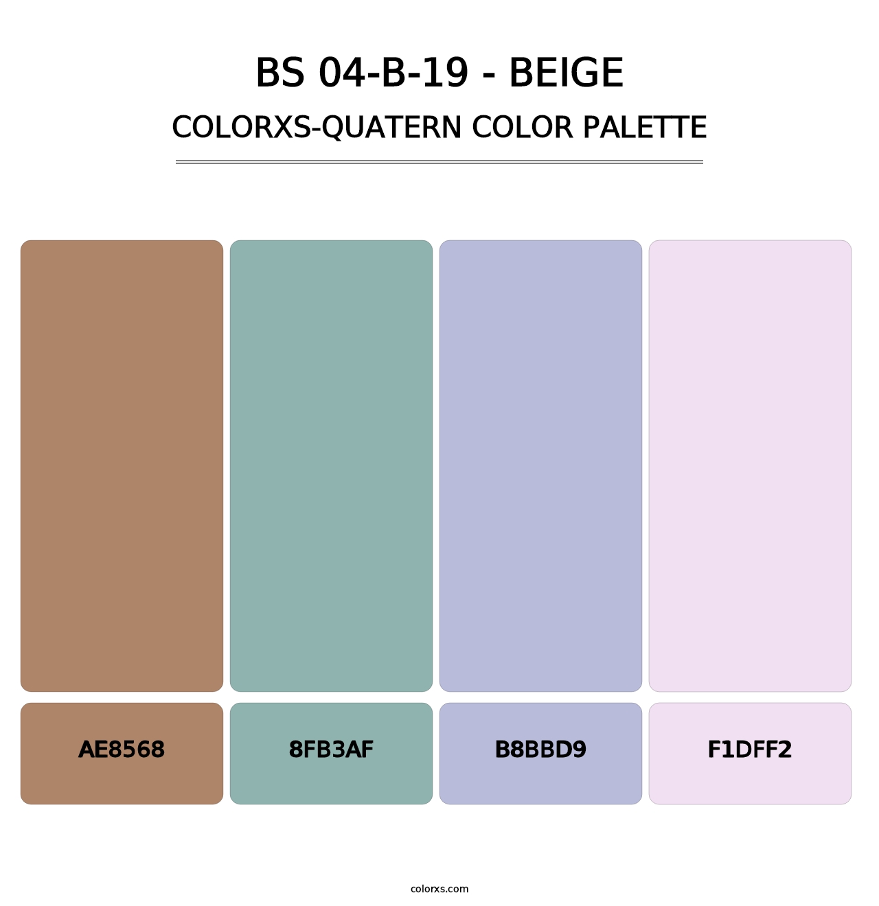 BS 04-B-19 - Beige - Colorxs Quatern Palette