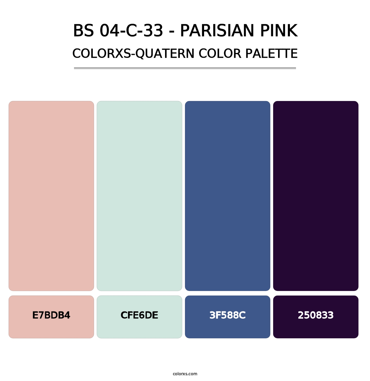 BS 04-C-33 - Parisian Pink - Colorxs Quatern Palette