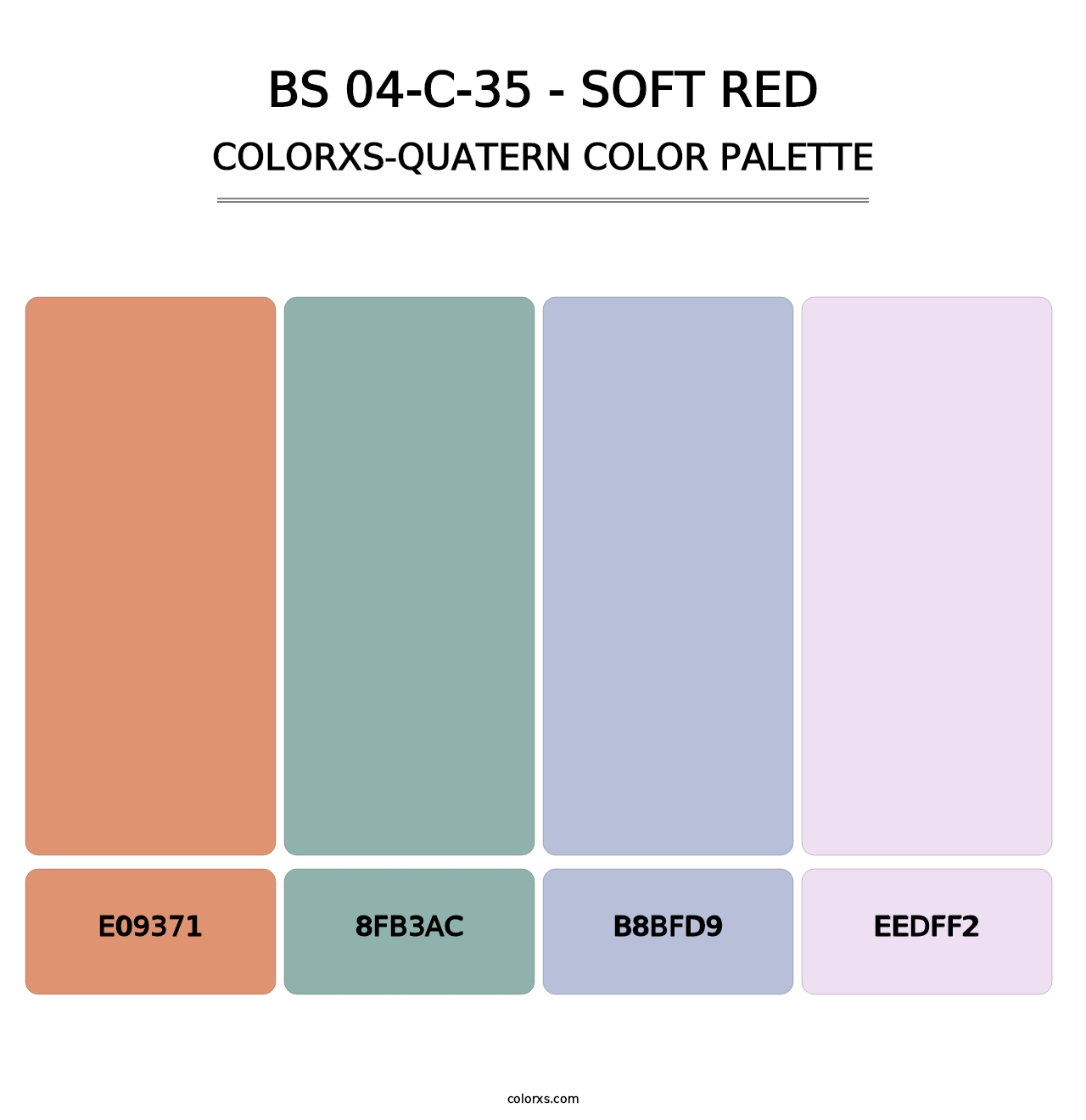 BS 04-C-35 - Soft Red - Colorxs Quatern Palette