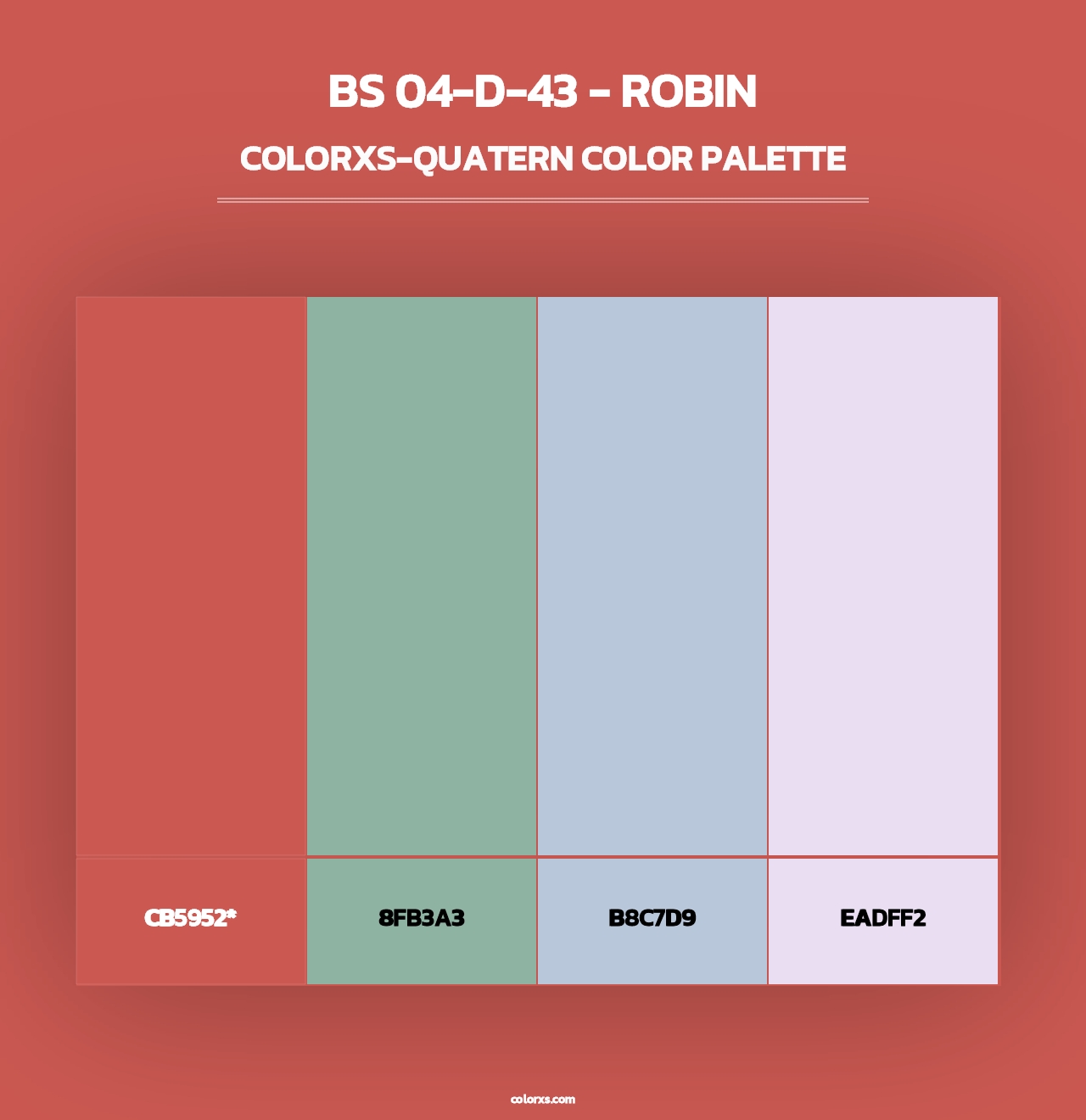 BS 04-D-43 - Robin - Colorxs Quad Palette