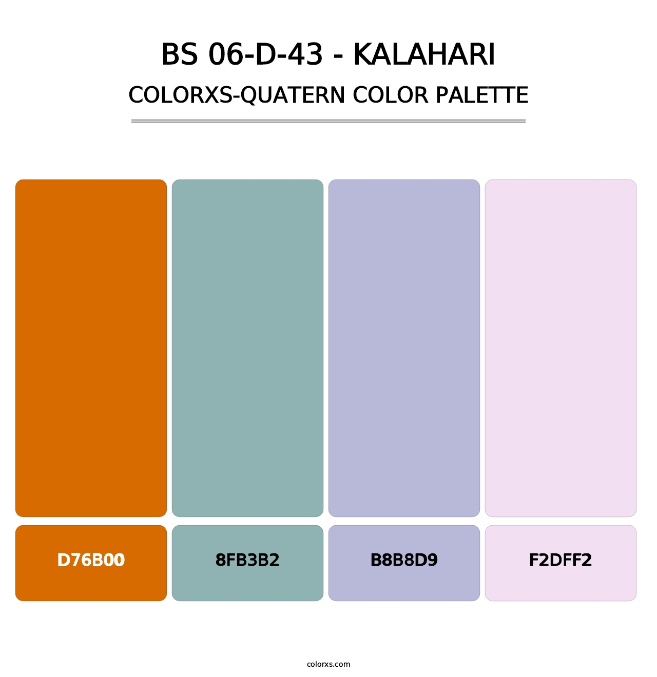 BS 06-D-43 - Kalahari - Colorxs Quatern Palette
