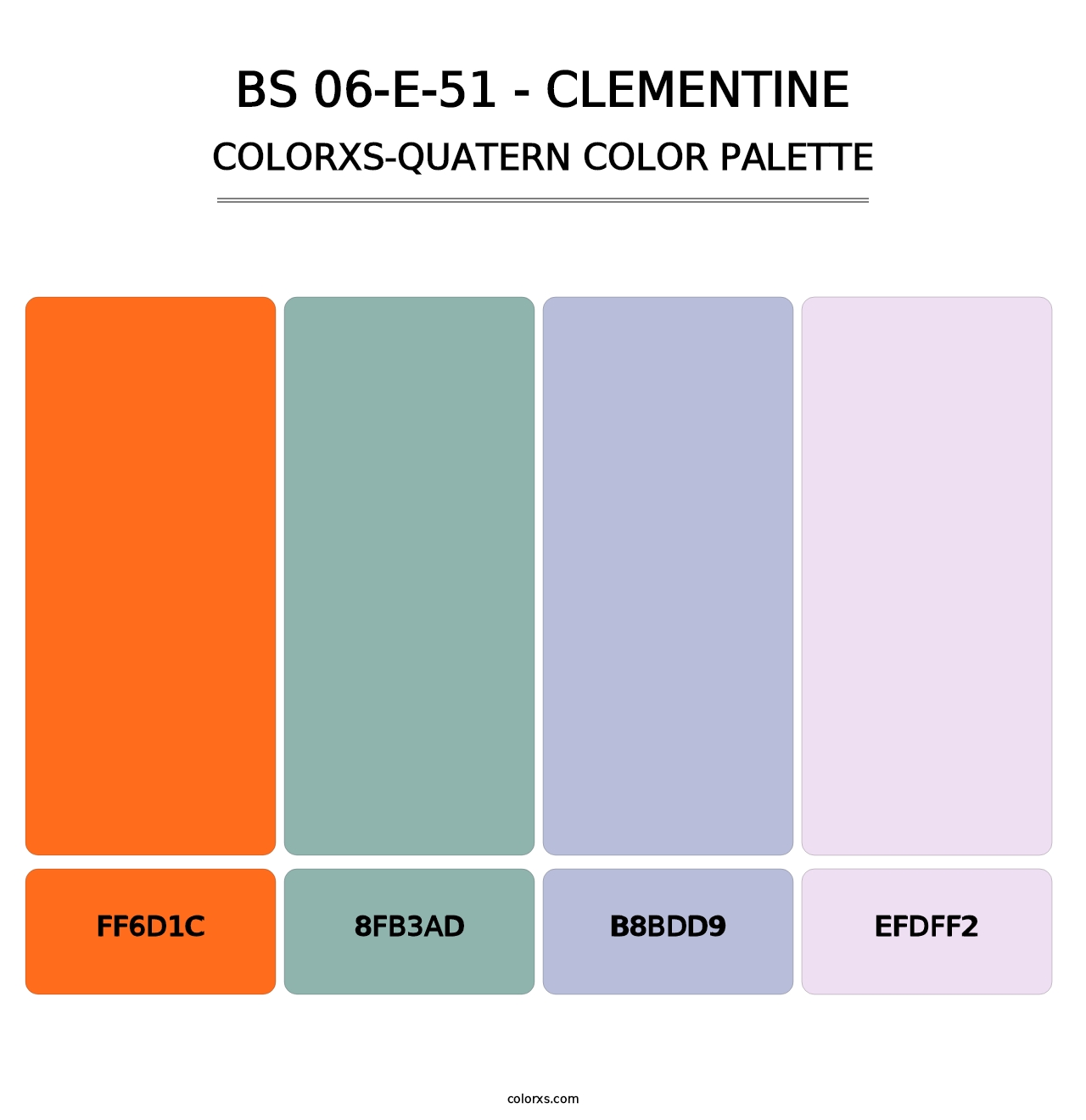 BS 06-E-51 - Clementine - Colorxs Quatern Palette
