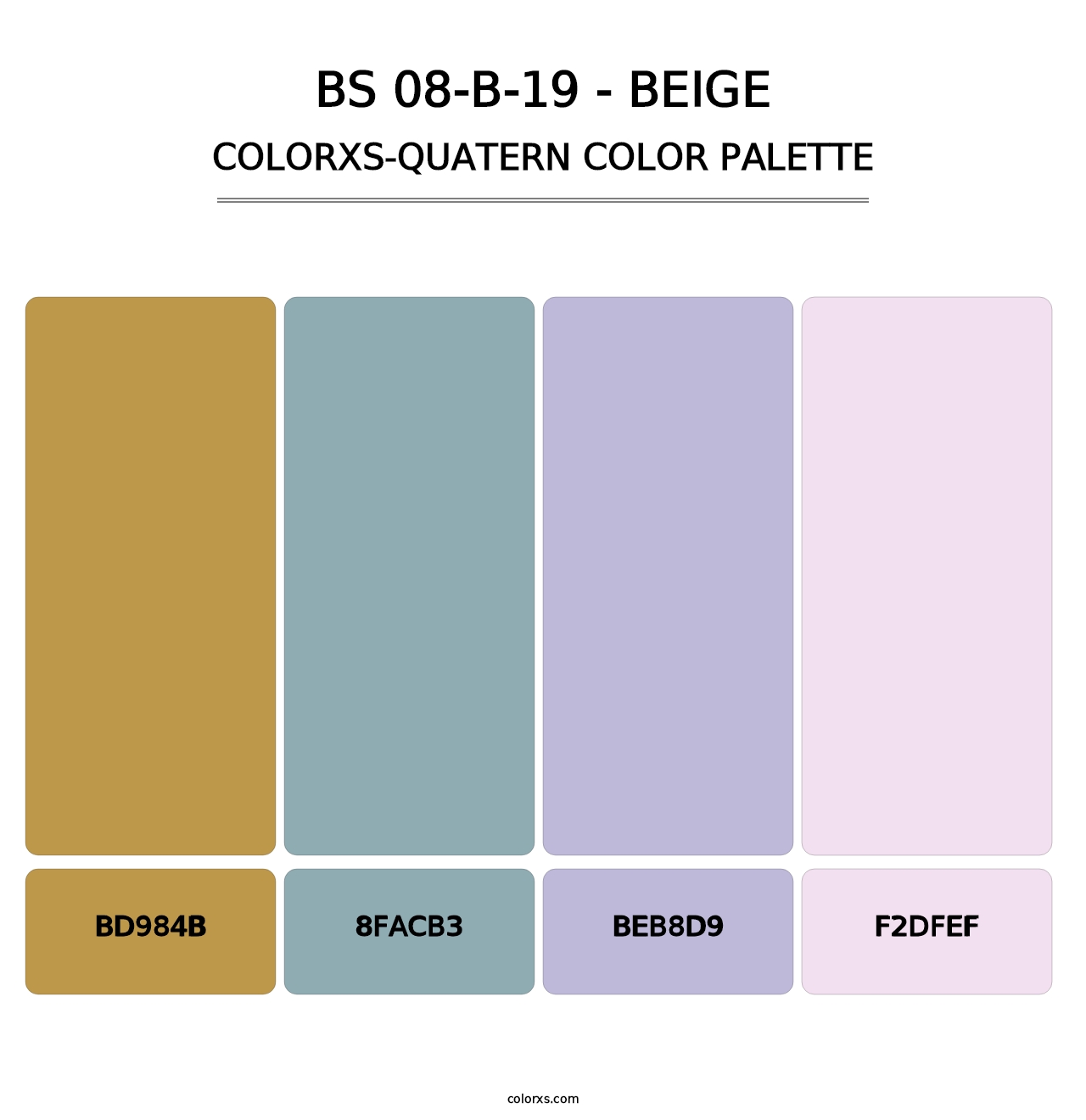 BS 08-B-19 - Beige - Colorxs Quatern Palette