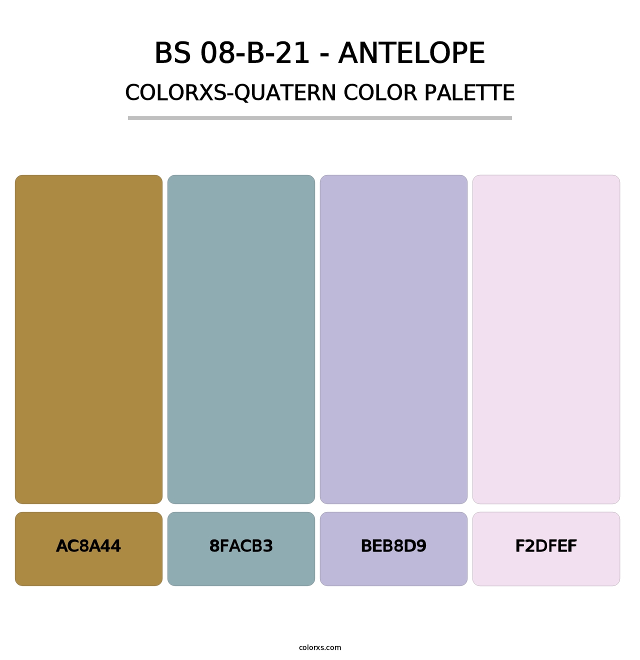 BS 08-B-21 - Antelope - Colorxs Quatern Palette