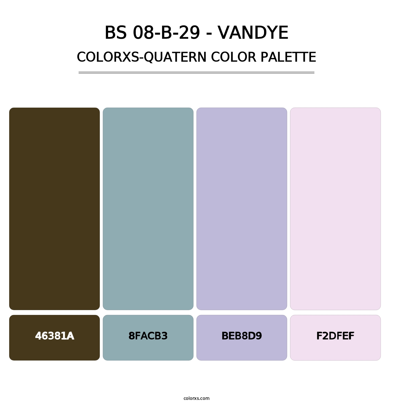 BS 08-B-29 - Vandye - Colorxs Quatern Palette