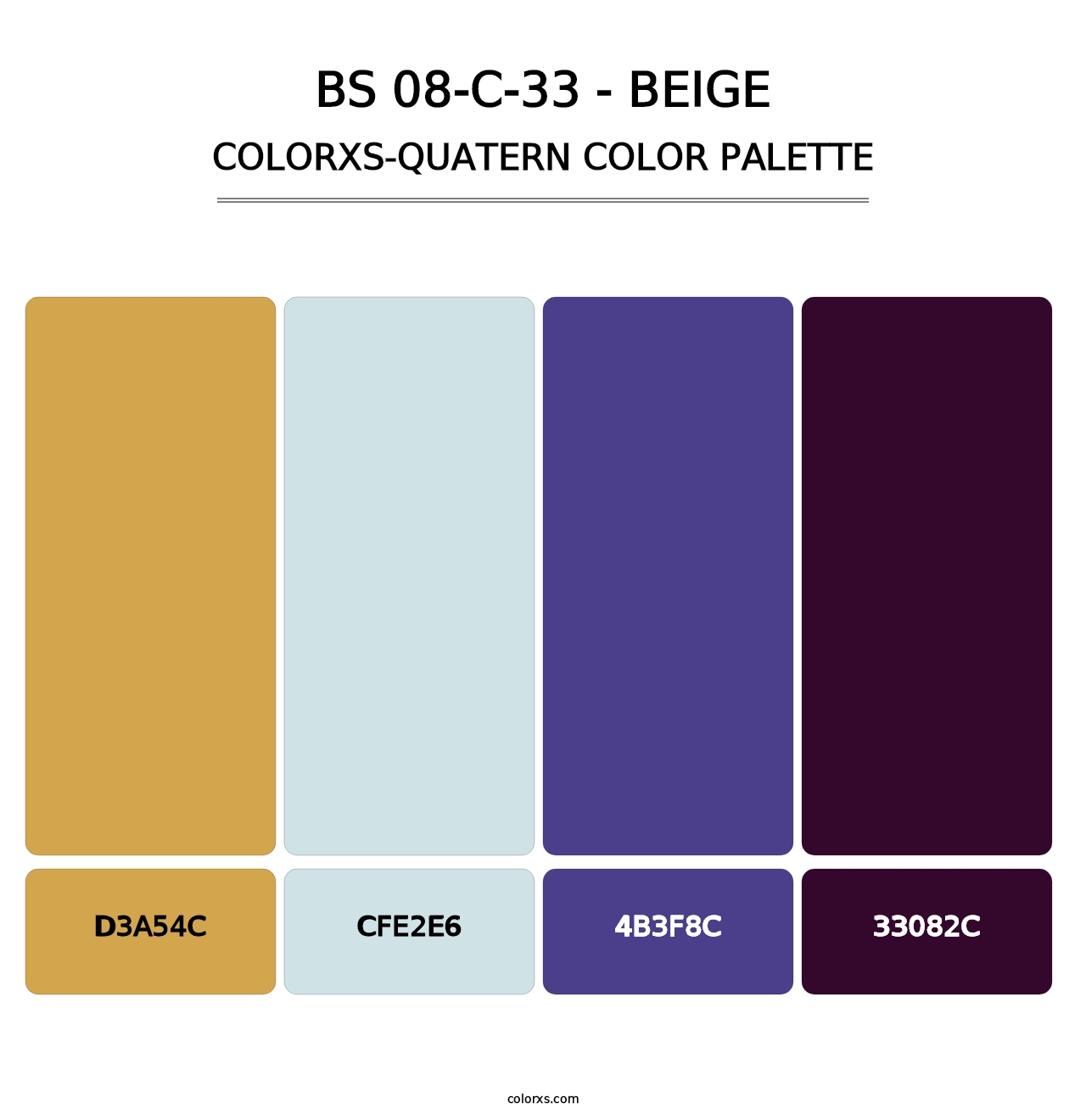 BS 08-C-33 - Beige - Colorxs Quatern Palette