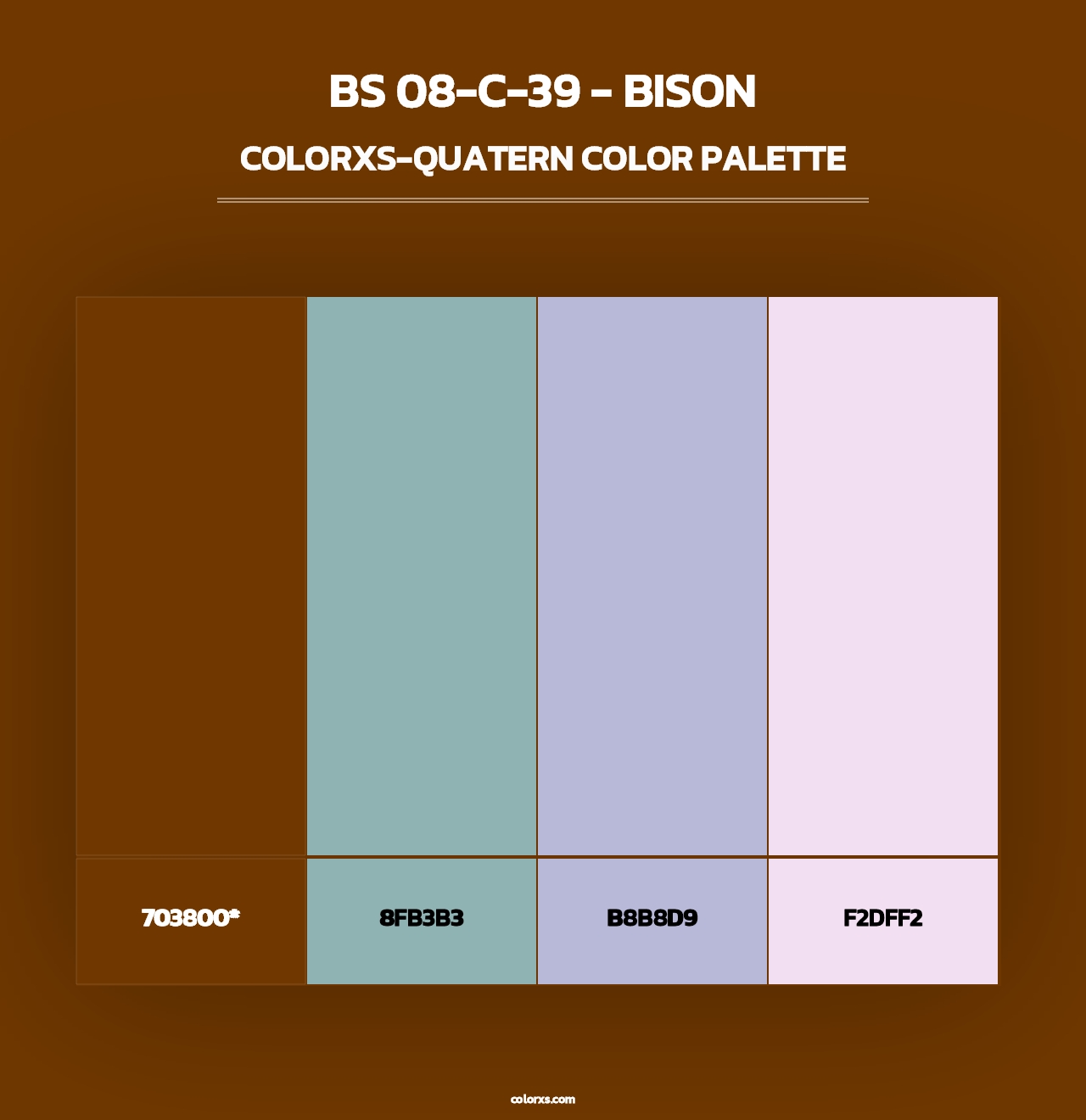 BS 08-C-39 - Bison - Colorxs Quad Palette