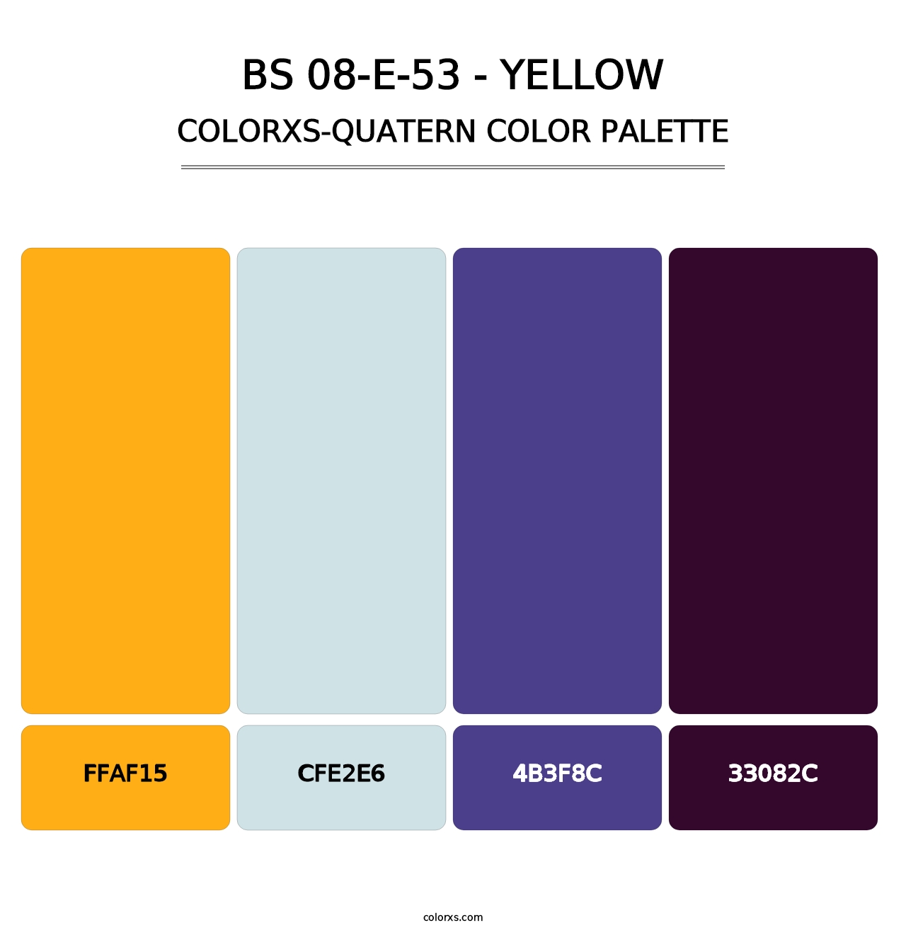 BS 08-E-53 - Yellow - Colorxs Quatern Palette