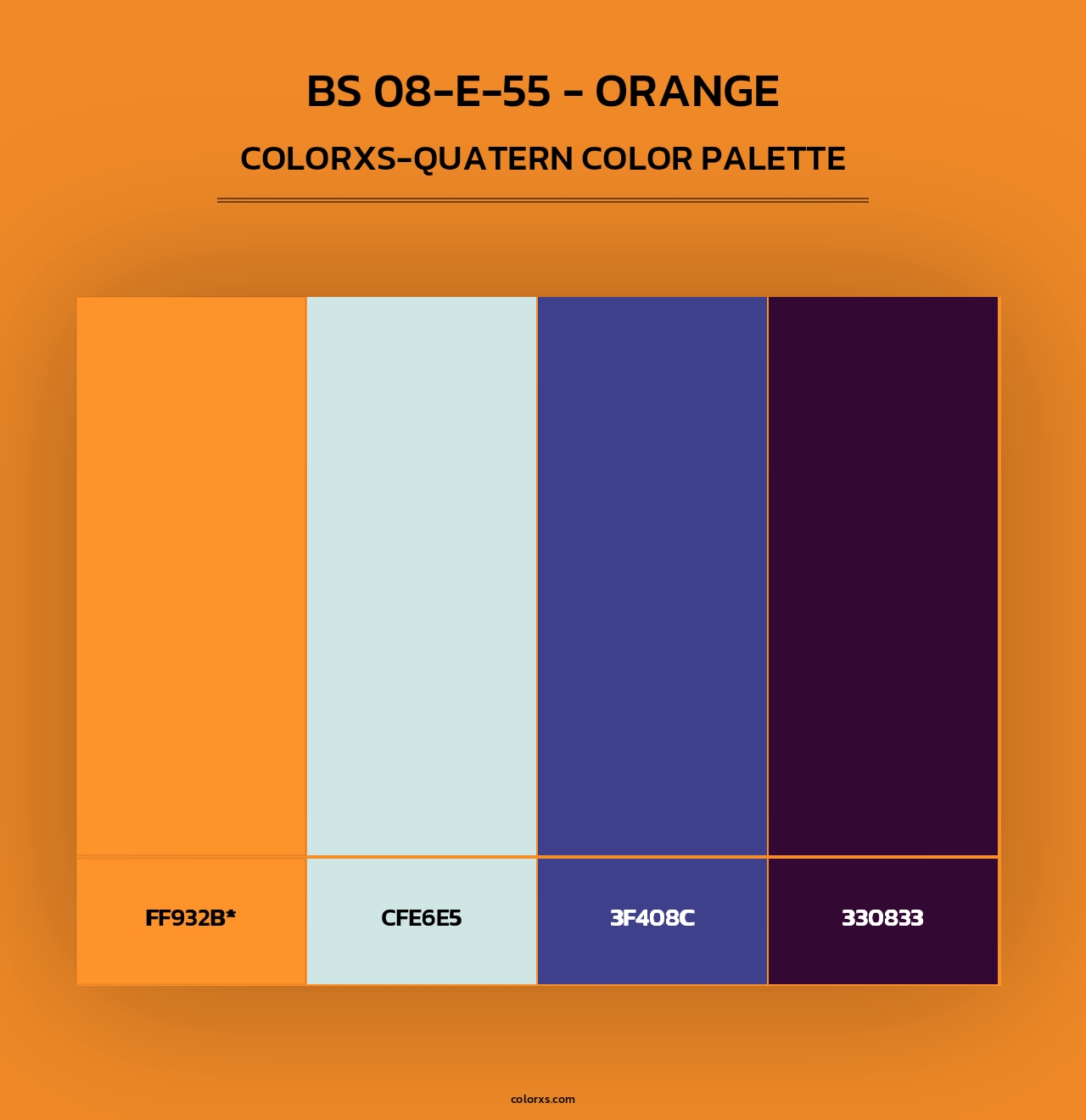 BS 08-E-55 - Orange - Colorxs Quad Palette