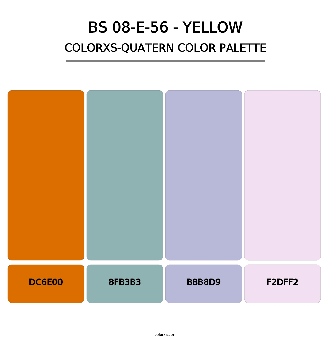 BS 08-E-56 - Yellow - Colorxs Quatern Palette