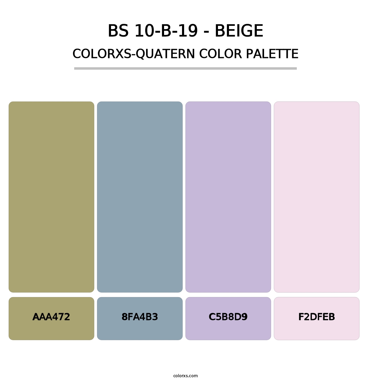 BS 10-B-19 - Beige - Colorxs Quatern Palette