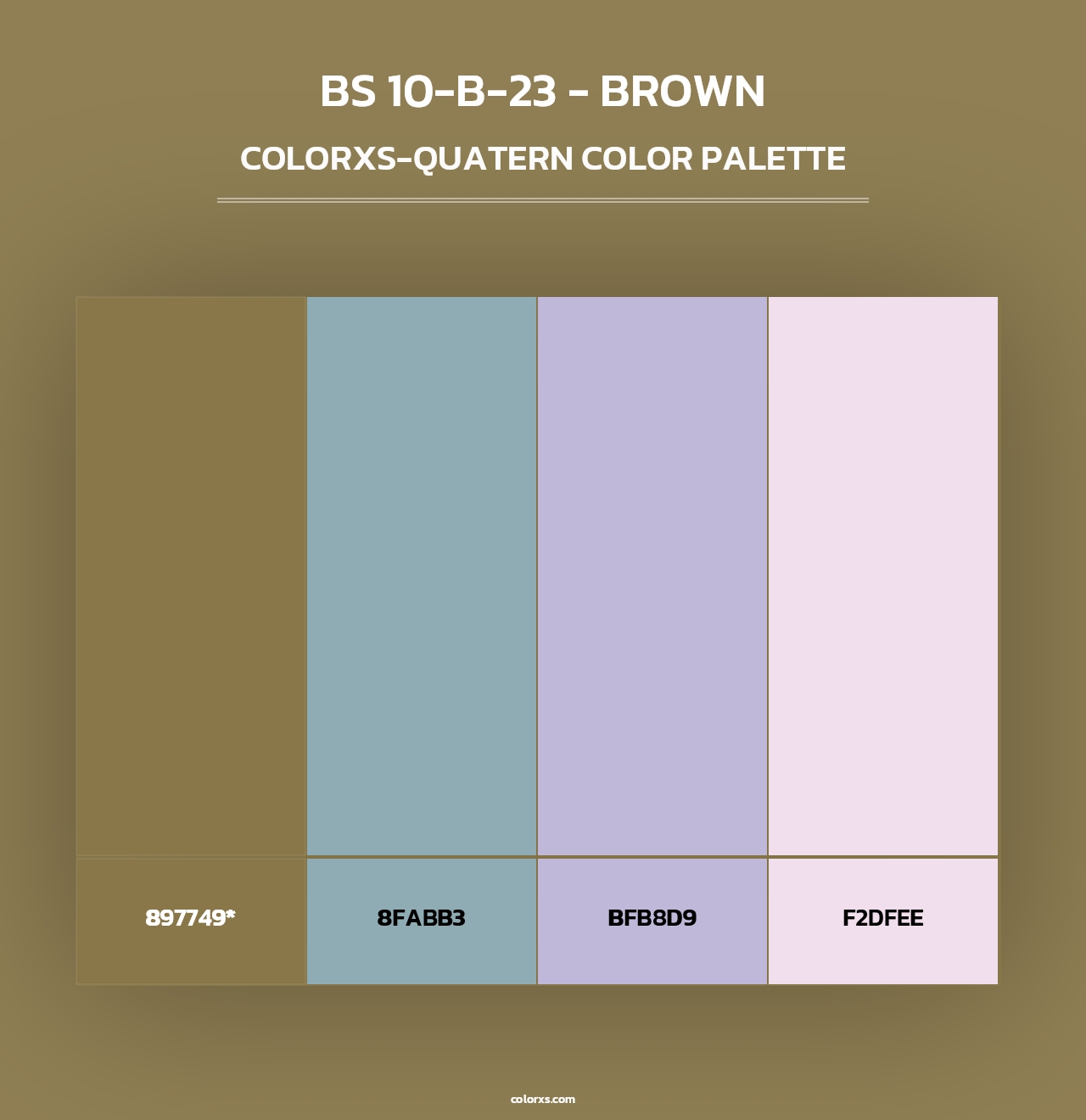 BS 10-B-23 - Brown - Colorxs Quad Palette