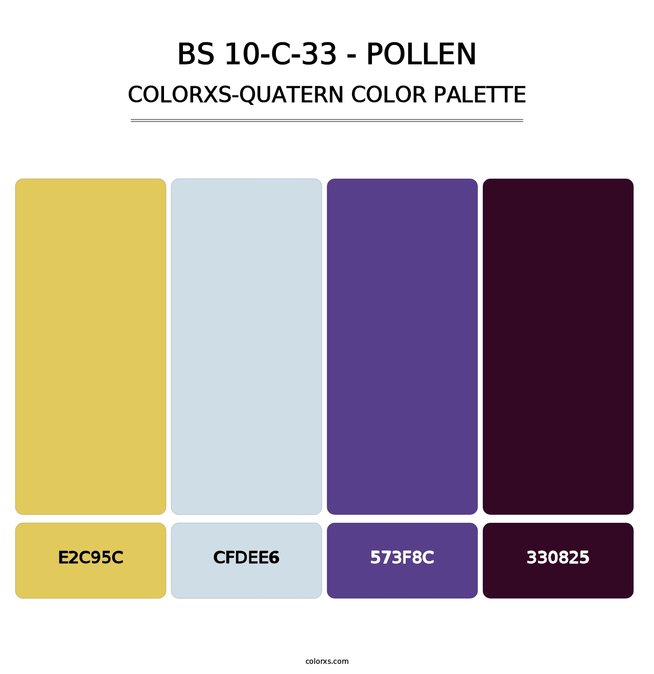 BS 10-C-33 - Pollen - Colorxs Quatern Palette
