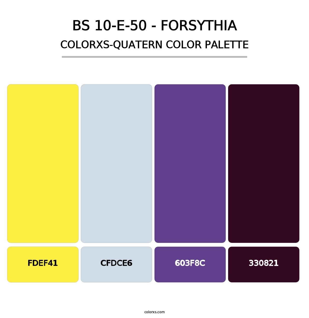 BS 10-E-50 - Forsythia - Colorxs Quatern Palette