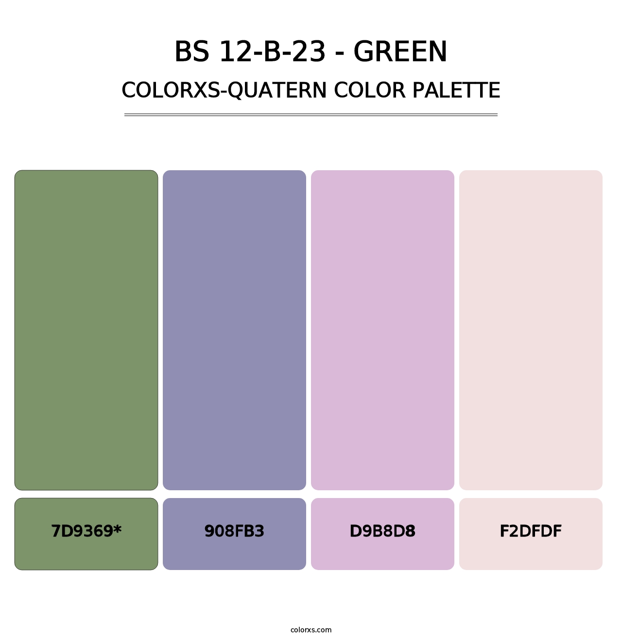 BS 12-B-23 - Green - Colorxs Quatern Palette