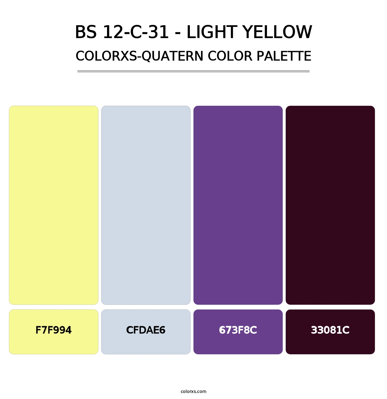 BS 12-C-31 - Light Yellow - Colorxs Quatern Palette