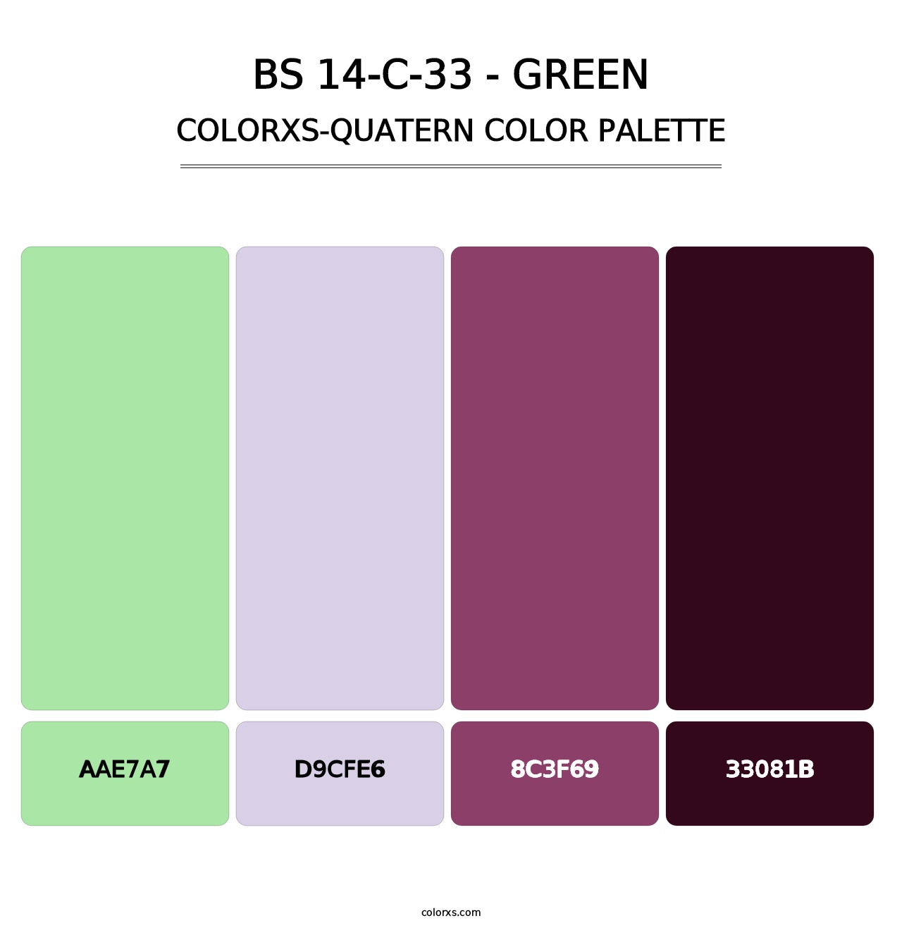BS 14-C-33 - Green - Colorxs Quatern Palette
